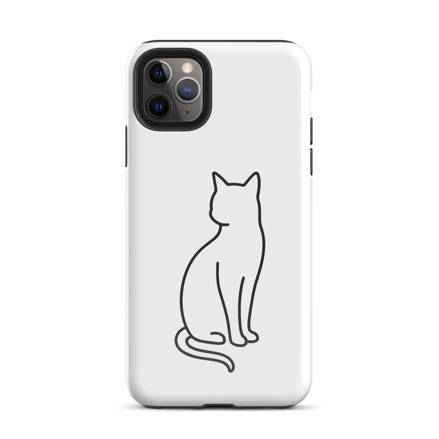 Phone Case for iPhone with minimalist cat design, ideal for modern pet lovers seeking chic and durable protection.