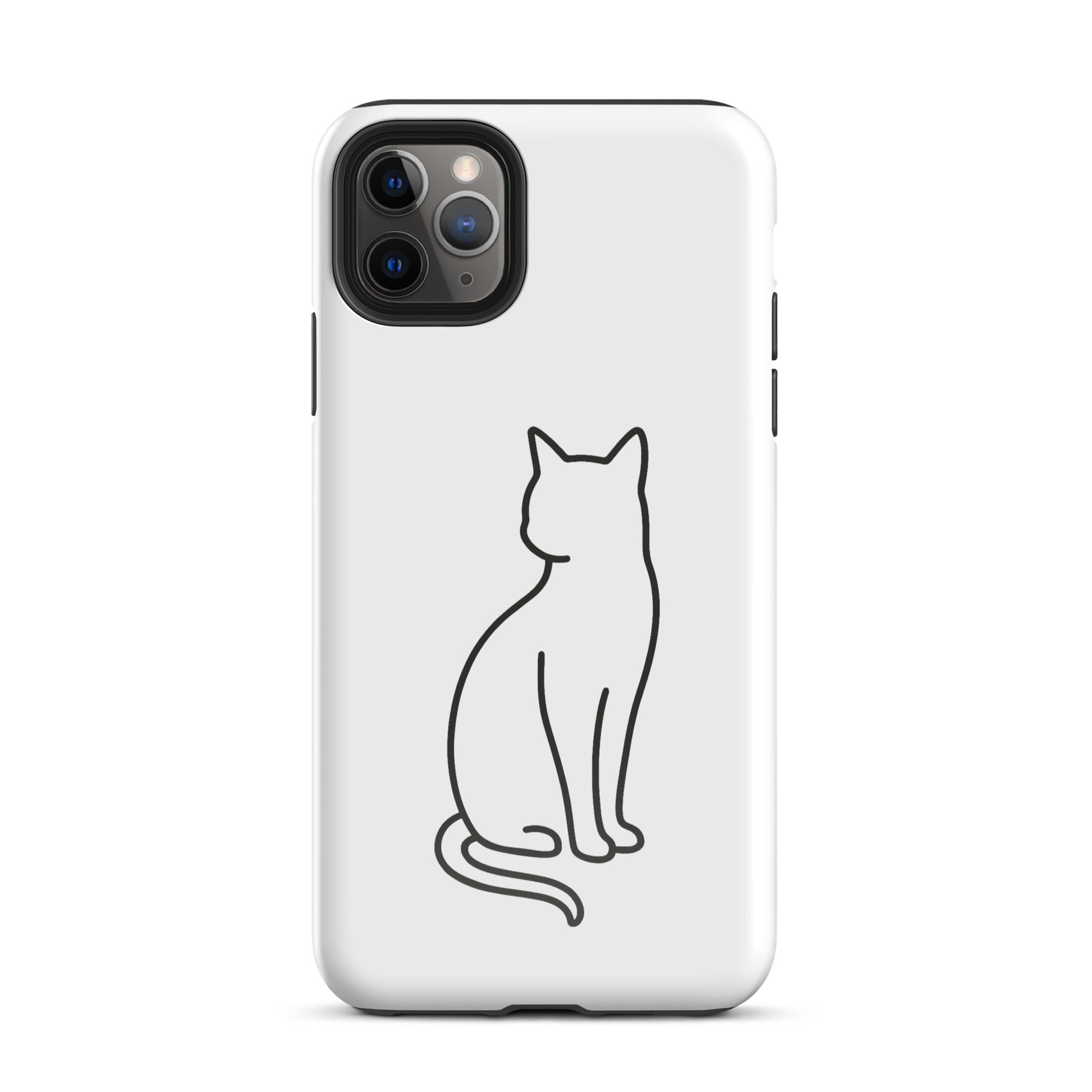Phone Case for iPhone with minimalist cat design, ideal for modern pet lovers seeking chic and durable protection.