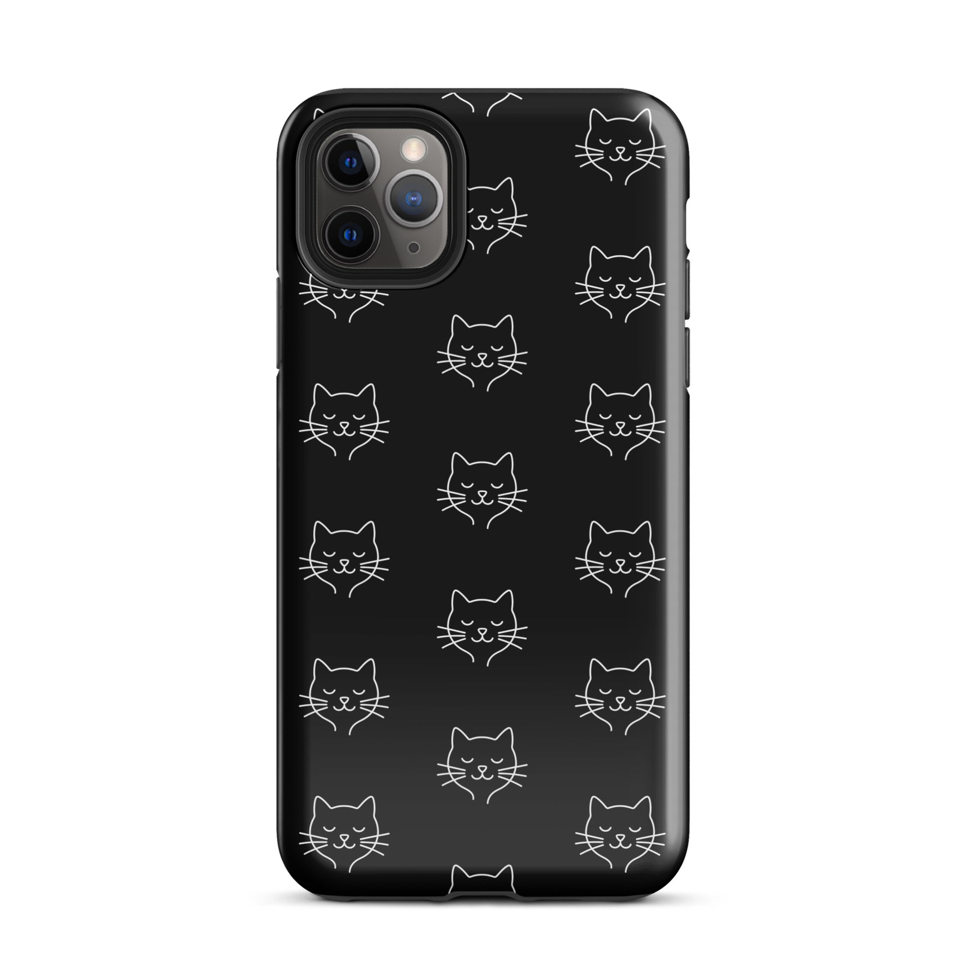 Phone Case for iPhone featuring a cute minimalist cat pattern, offering chic design and superior protection for cat enthusiasts.