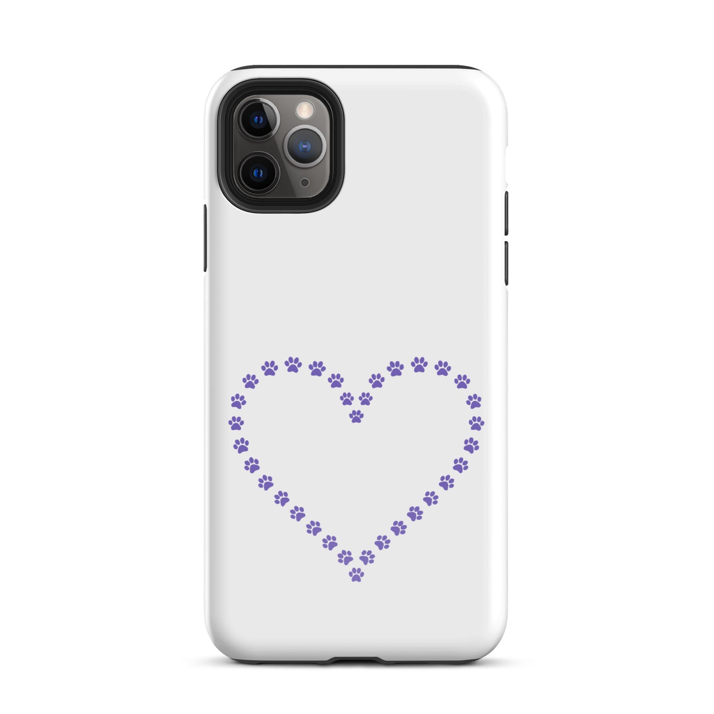 Phone Case for iPhone with cute paw print heart design for pet lovers, durable and stylish protection for cat, dog, or animal enthusiasts