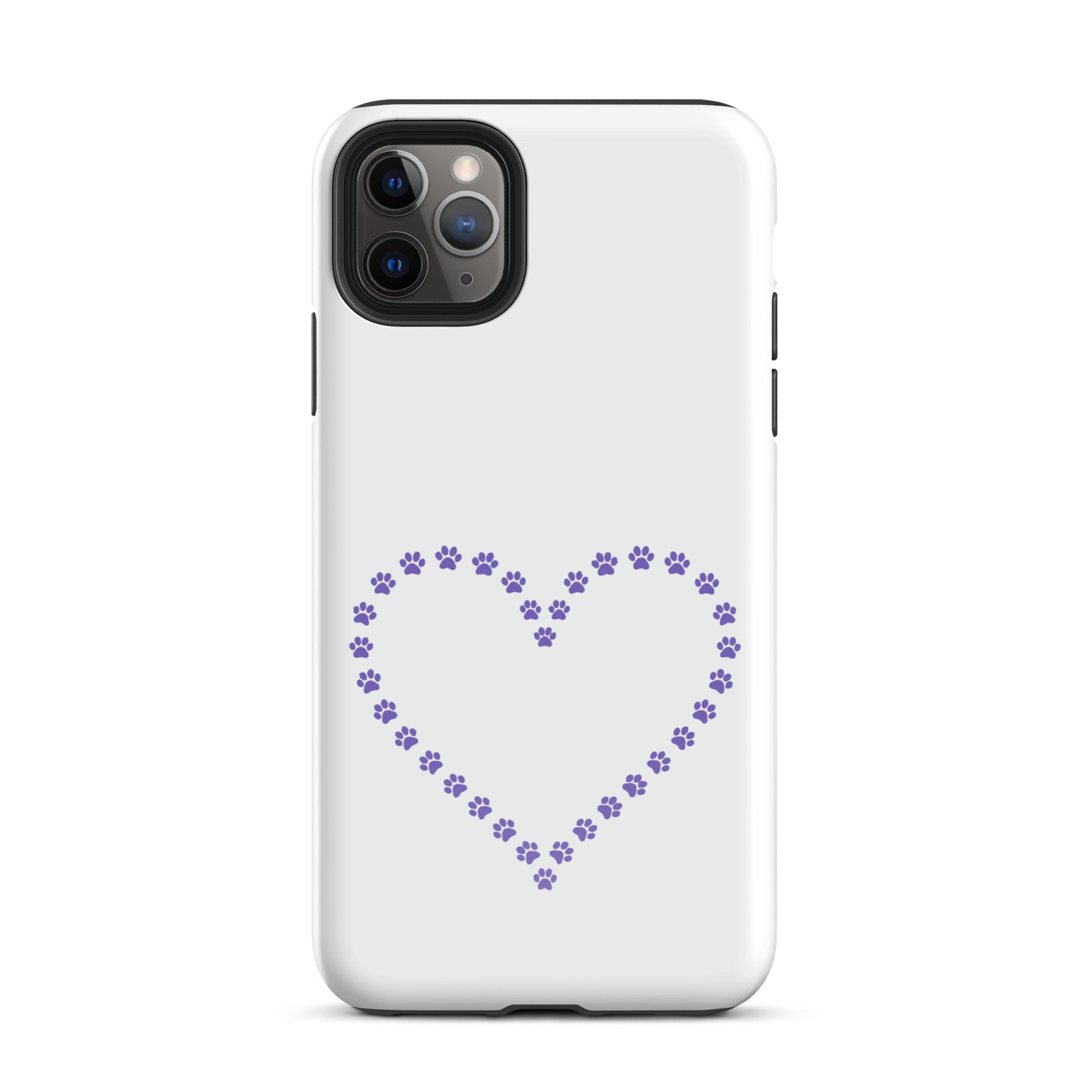 Phone Case for iPhone with cute paw print heart design for pet lovers, durable and stylish protection for cat, dog, or animal enthusiasts