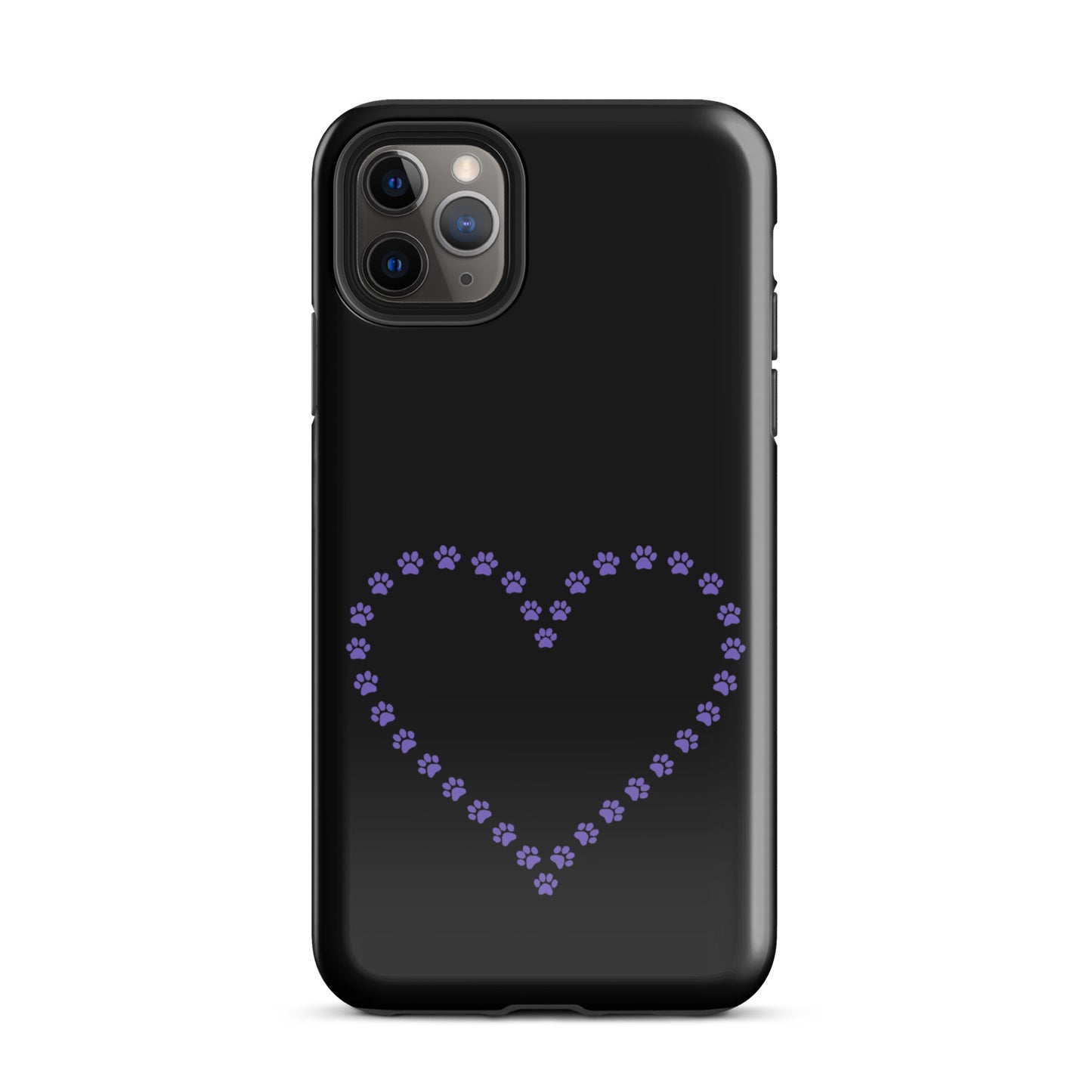 Phone Case for iPhone with cute paw print heart design for pet lovers, featuring durable protection and playful charm.