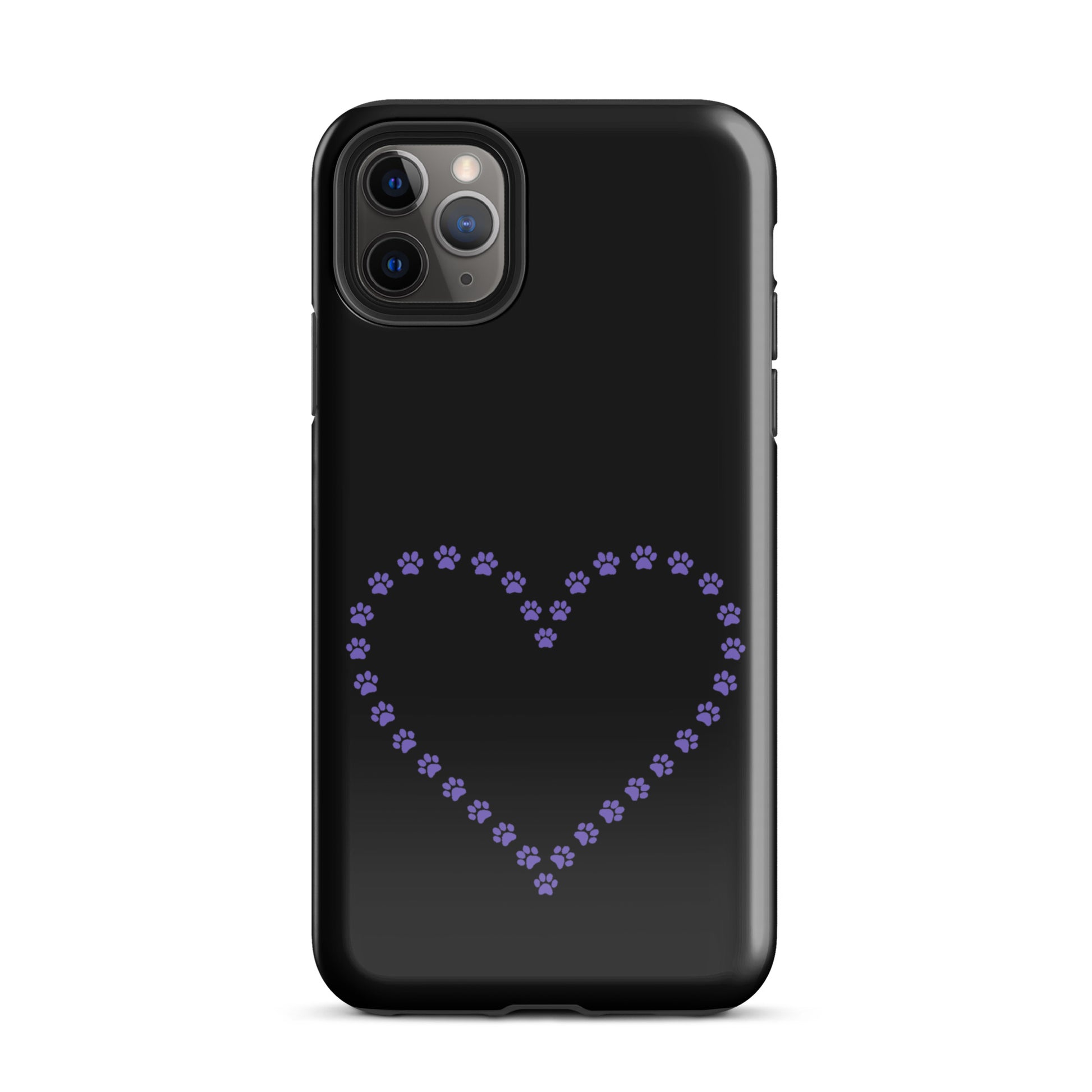 Phone Case for iPhone with cute paw print heart design for pet lovers, featuring durable protection and playful charm.