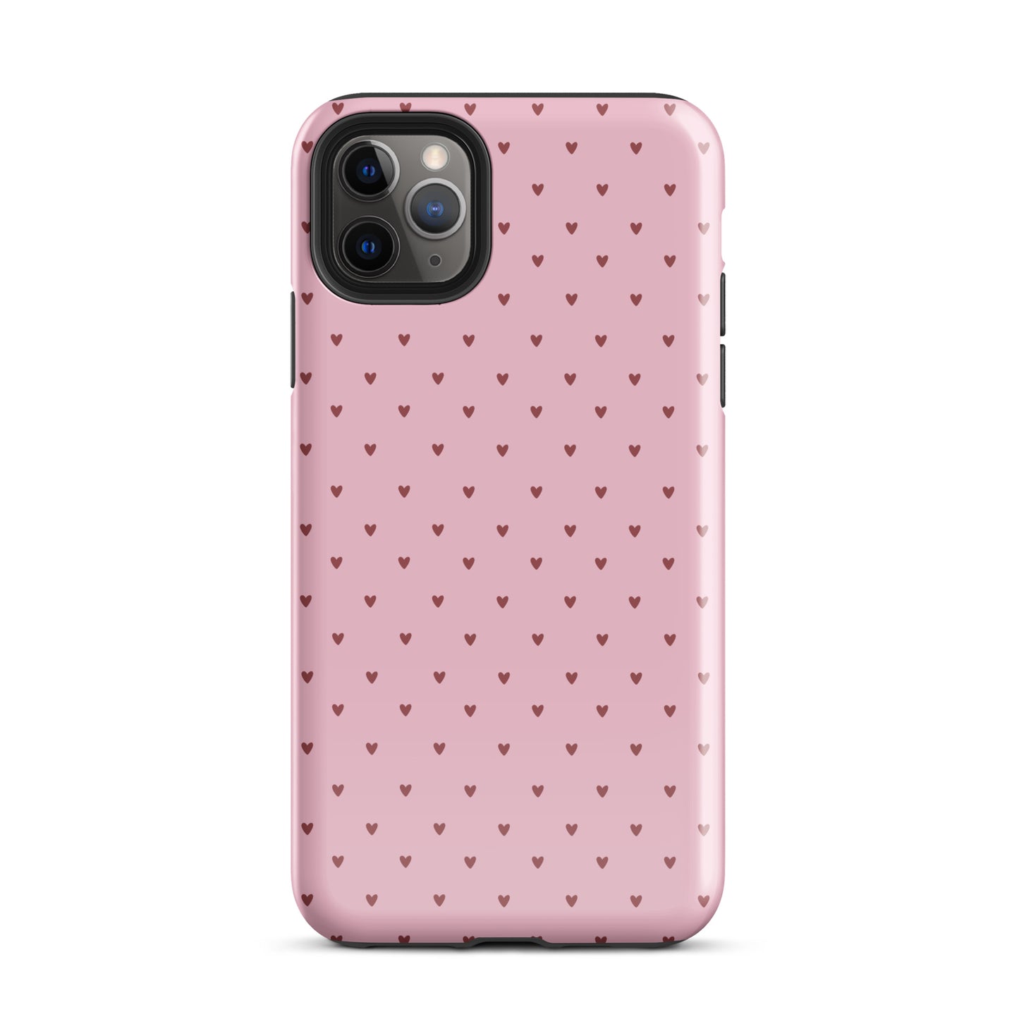 Phone Case for iPhone with heart-dot pattern, playful polka-dot style, minimalist and stylish design with cute heart details.