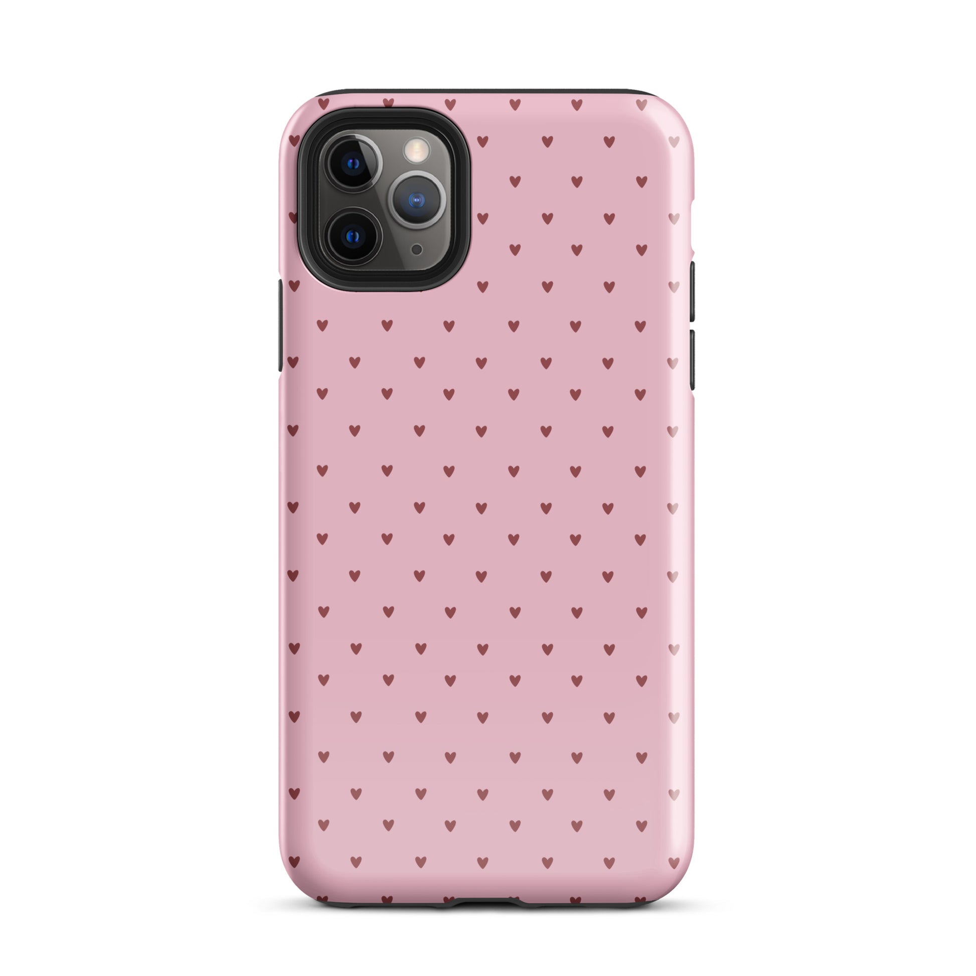 Phone Case for iPhone with heart-dot pattern, playful polka-dot style, minimalist and stylish design with cute heart details.