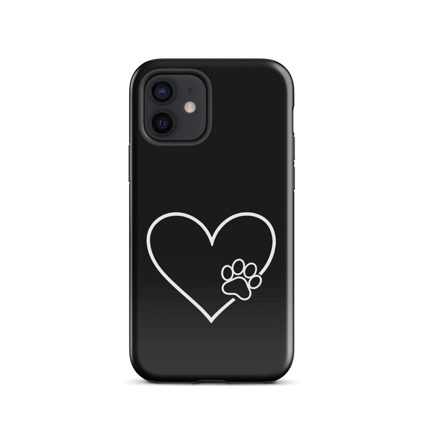 Phone Case for iPhone with elegant heart paw print, perfect for pet fans, offering style and protection. Ideal for dog and cat lovers.