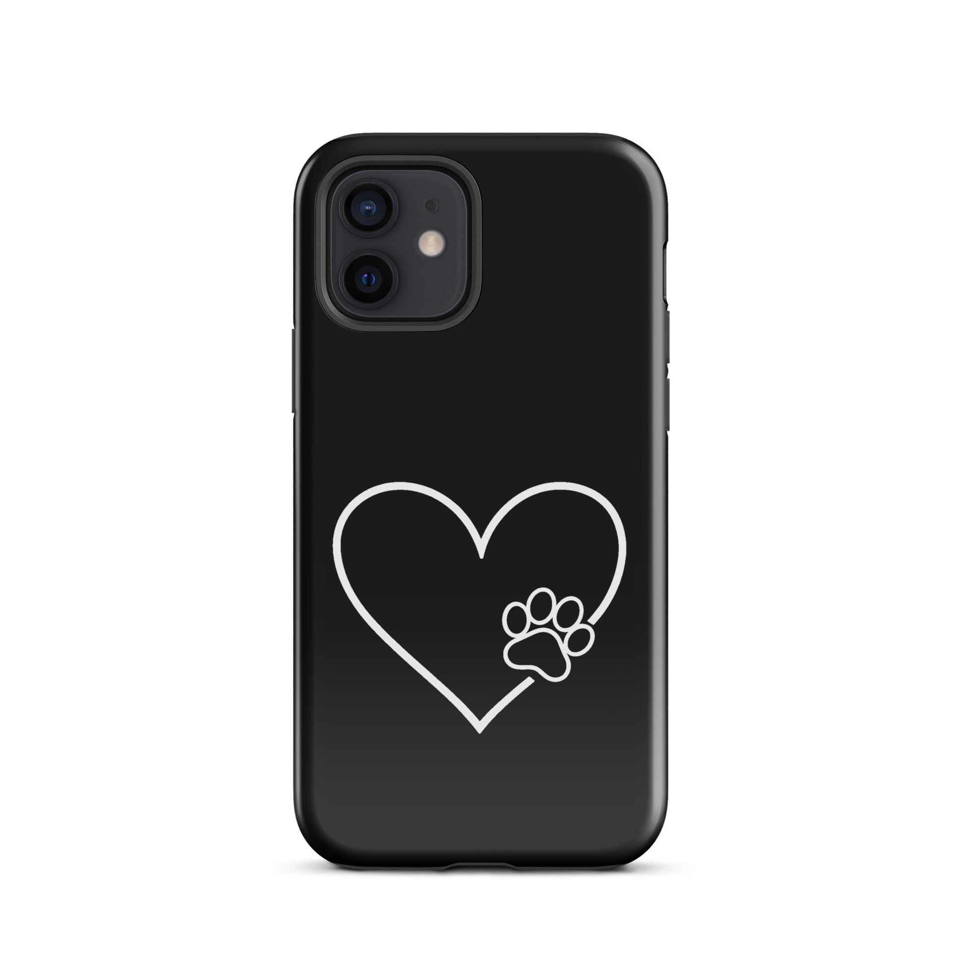 Phone Case for iPhone with elegant heart paw print, perfect for pet fans, offering style and protection. Ideal for dog and cat lovers.