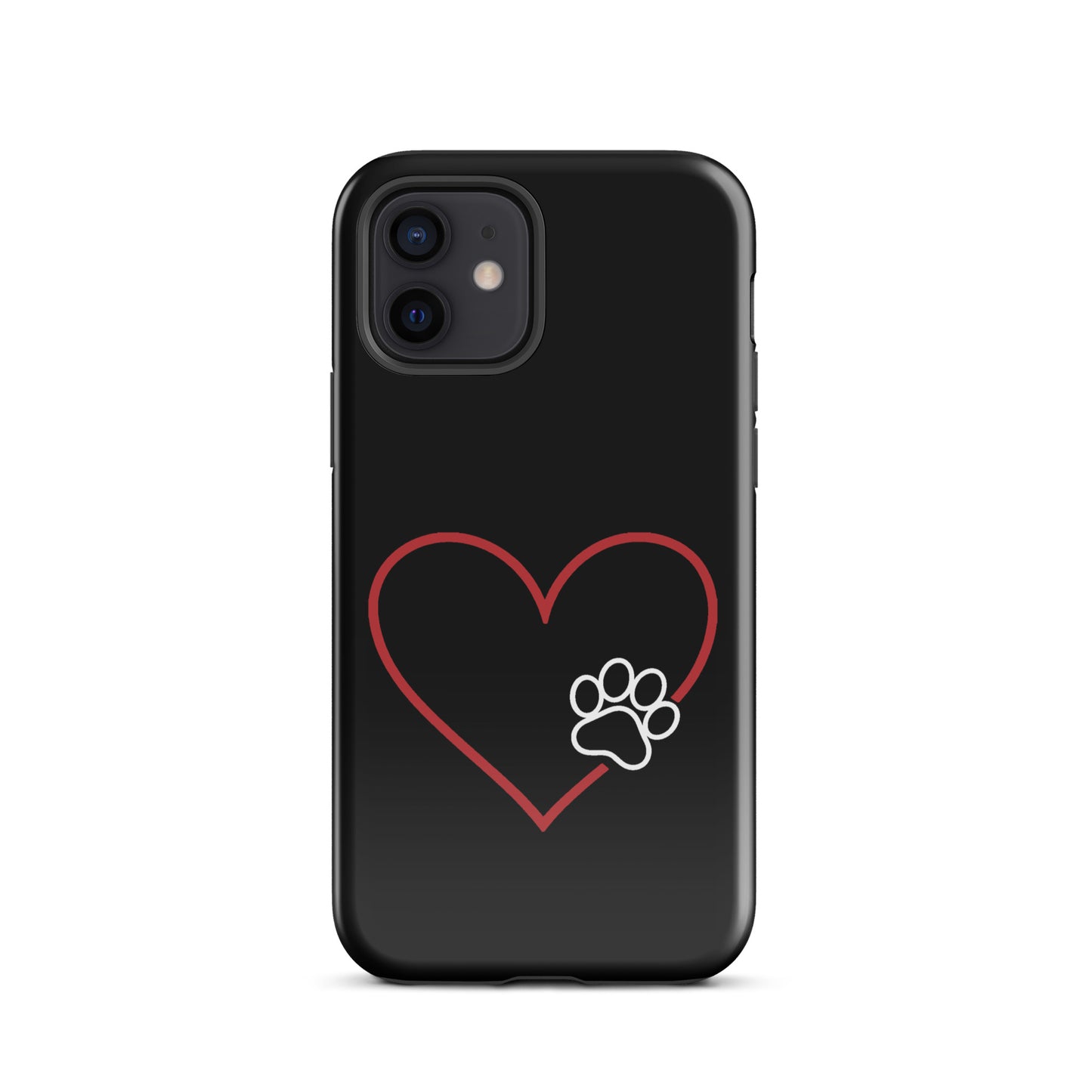 Phone Case for iPhone with heart and paw print design, perfect for pet lovers and tech enthusiasts seeking stylish protection.
