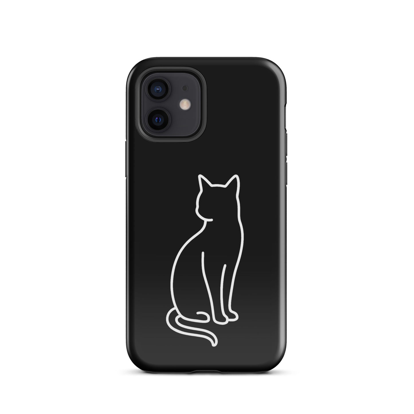 Phone Case featuring minimalist sitting cat design for iPhone, perfect for modern pet lovers seeking style and protection.