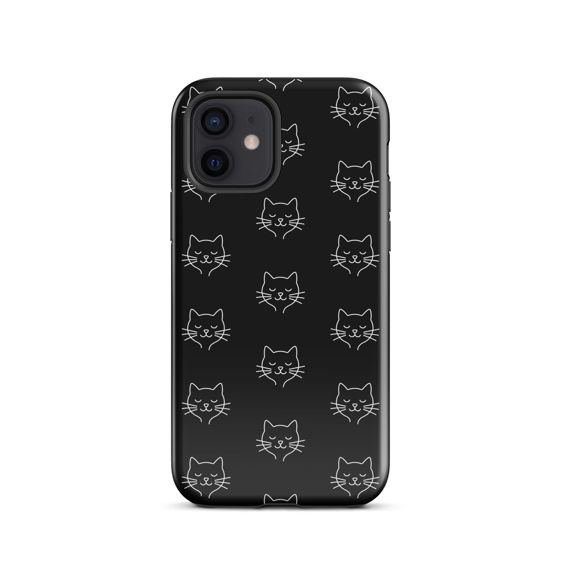 Phone Case for iPhone featuring cute minimalist cat pattern design, perfect for cat lovers seeking style and protection.