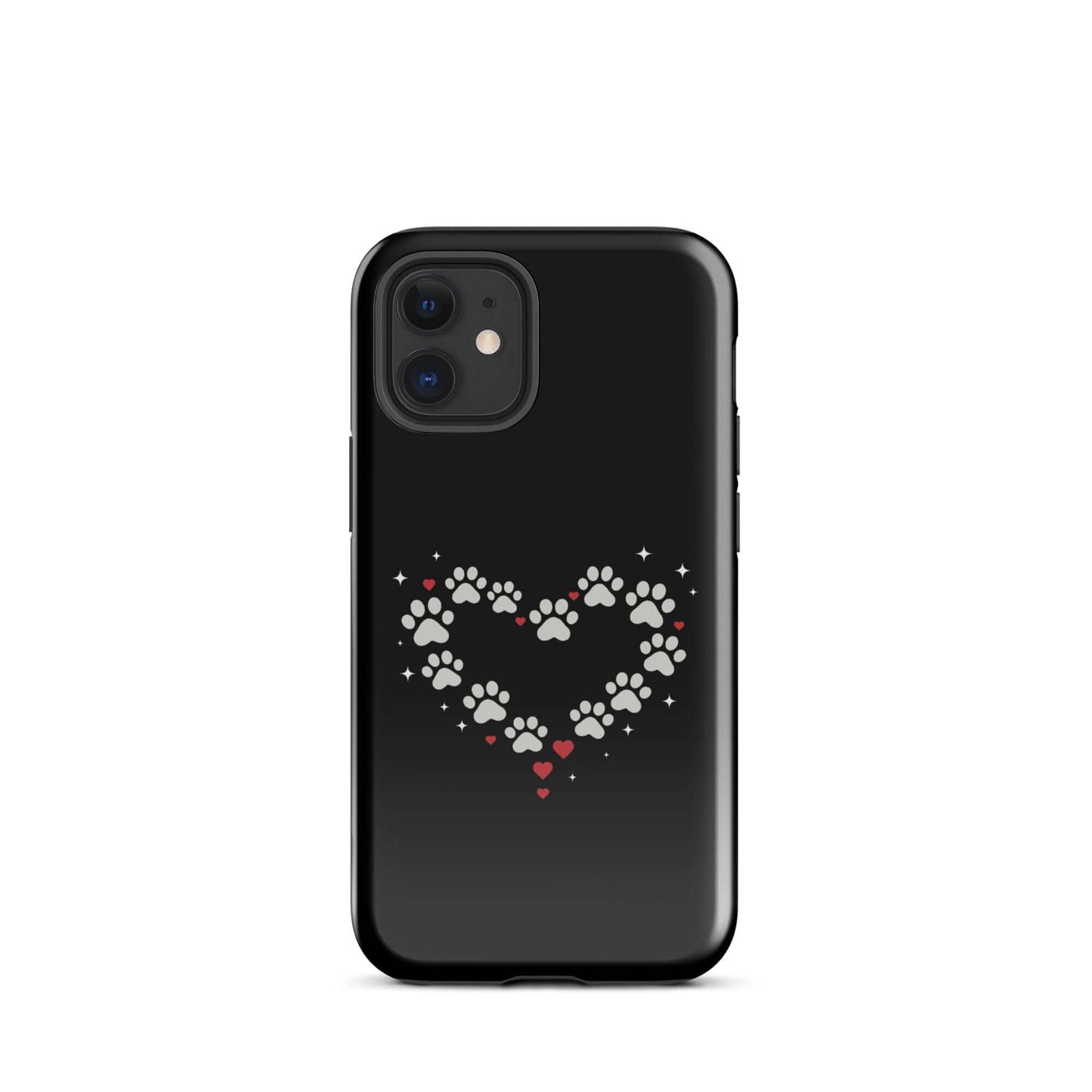 Phone Case featuring a stylish paw-print heart design for pet lovers, perfect blend of charm and protection.