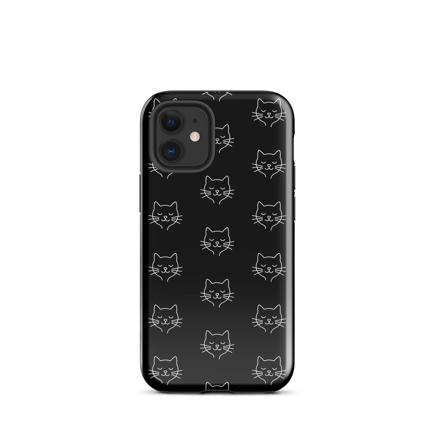 Phone Case for iPhone with cute minimalist cat pattern, offering stylish protection for cat lovers.