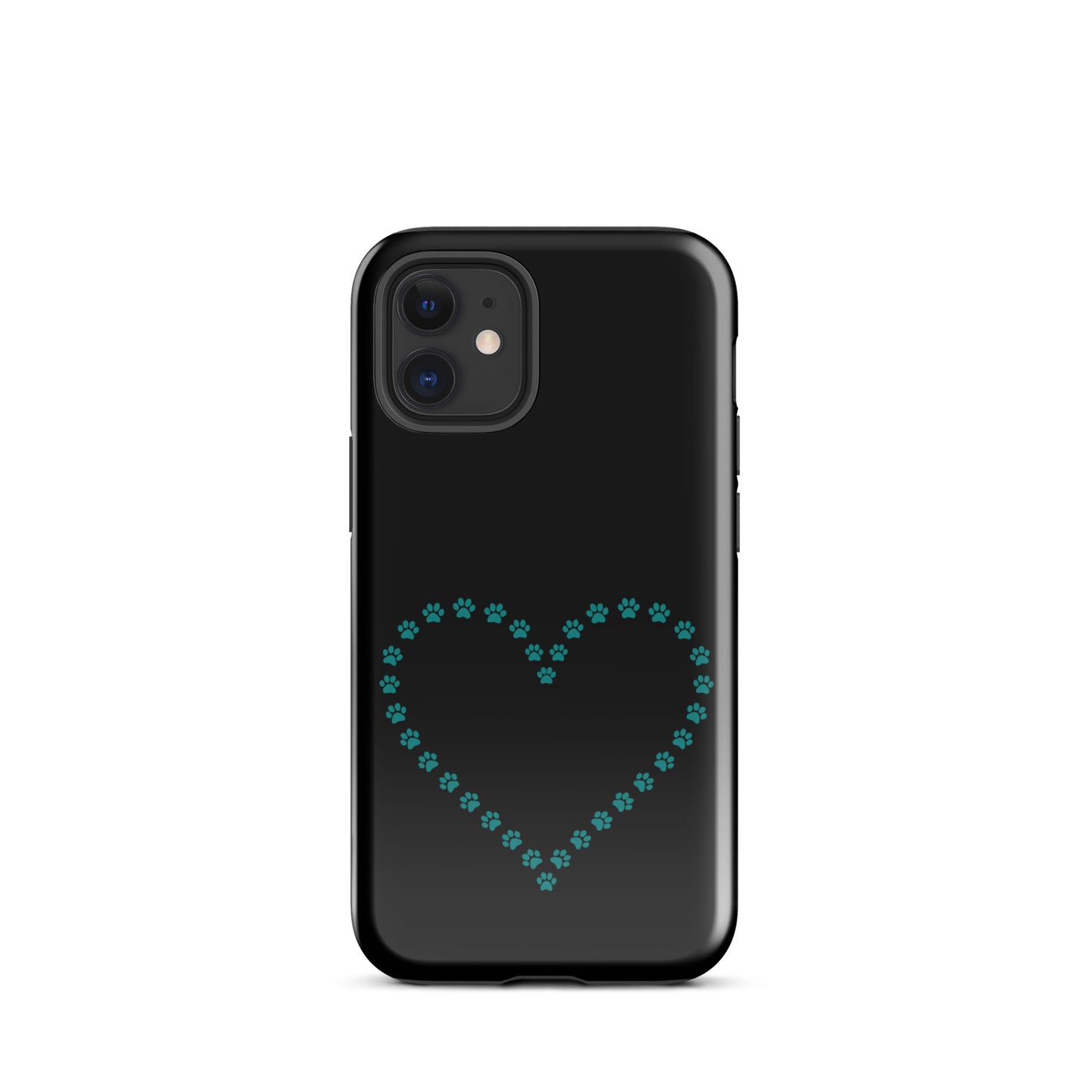 Phone Case for iPhone with cute paw print heart design perfect for pet lovers, featuring durable protection and charming style.