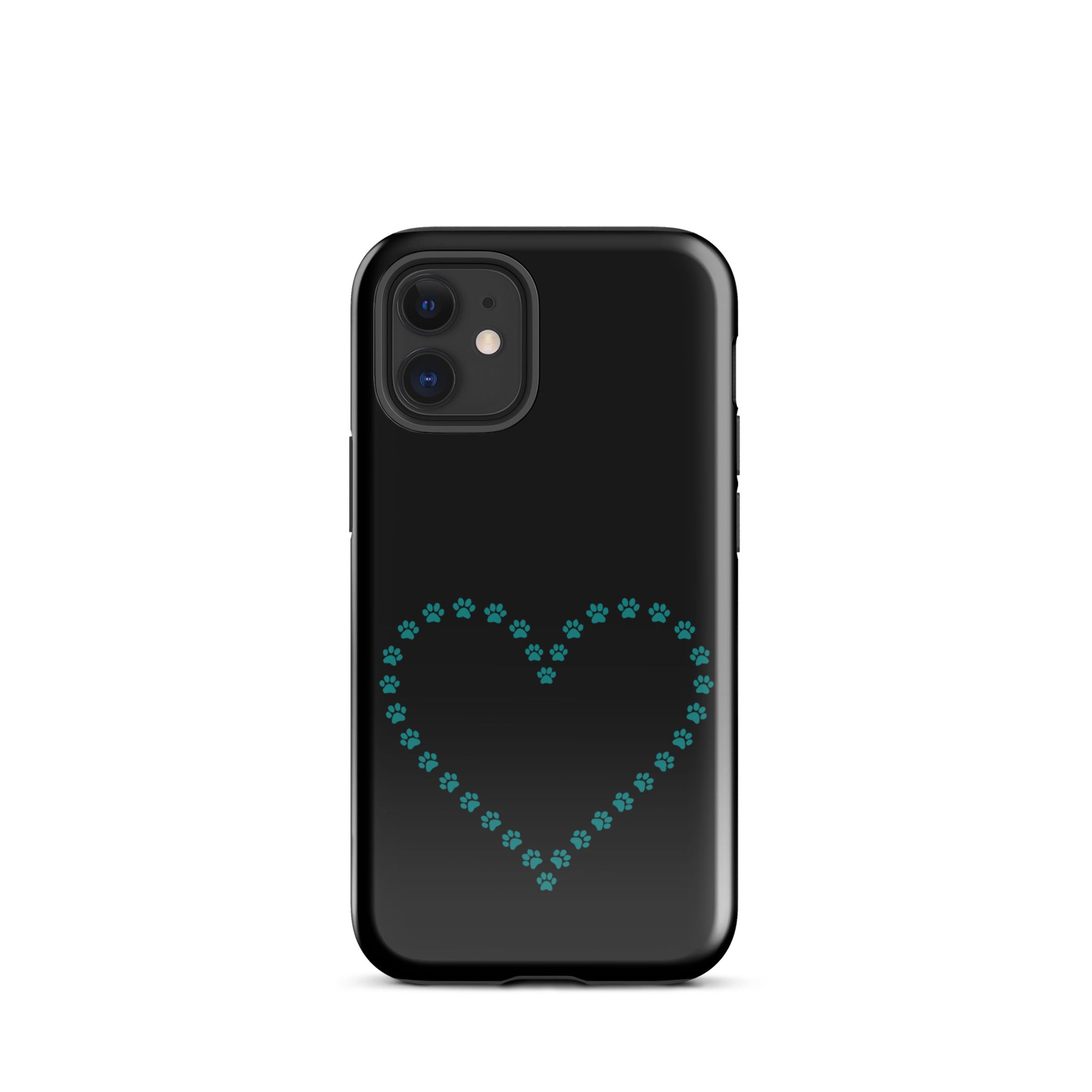 Phone Case for iPhone with cute paw print heart design perfect for pet lovers, featuring durable protection and charming style.