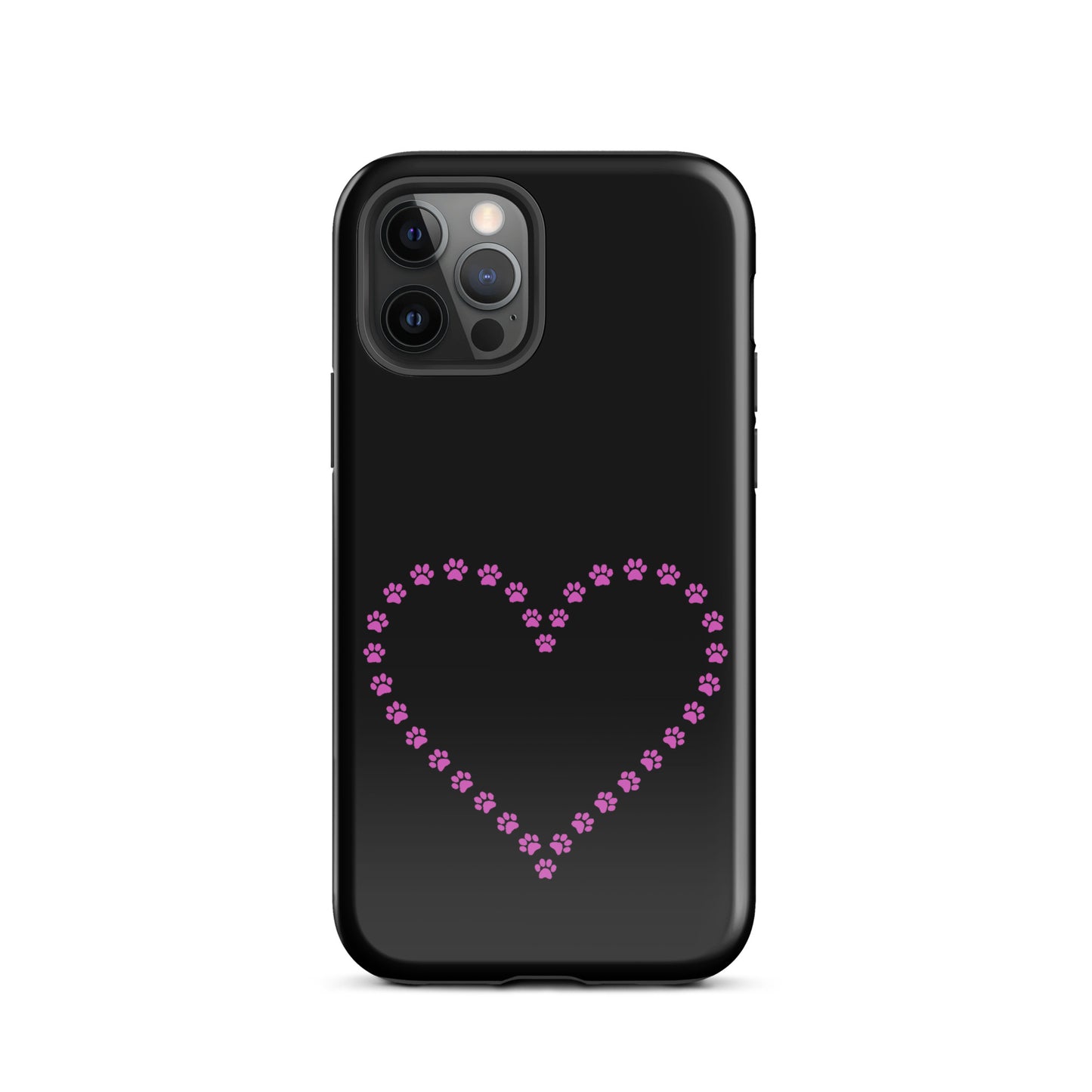 Phone Case for iPhone with cute paw print heart design, perfect for pet lovers seeking playful style and durable protection.