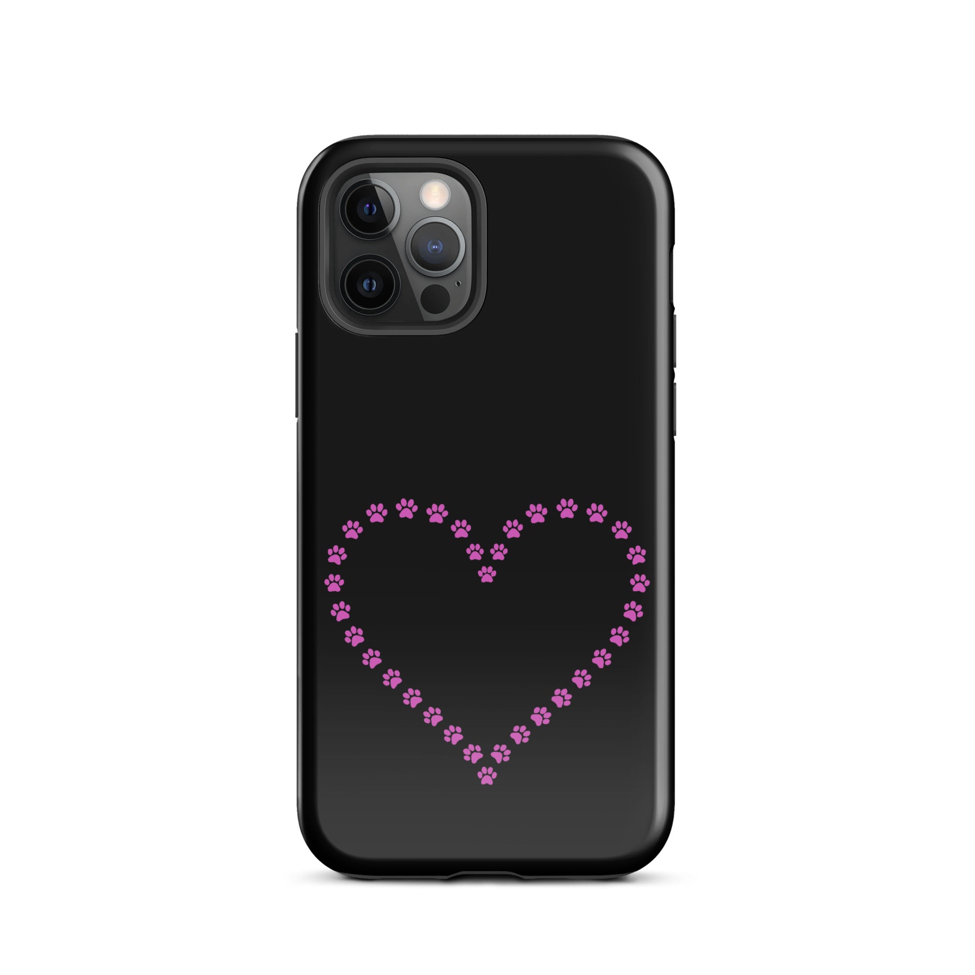 Phone Case for iPhone with cute paw print heart design, perfect for pet lovers seeking playful style and durable protection.