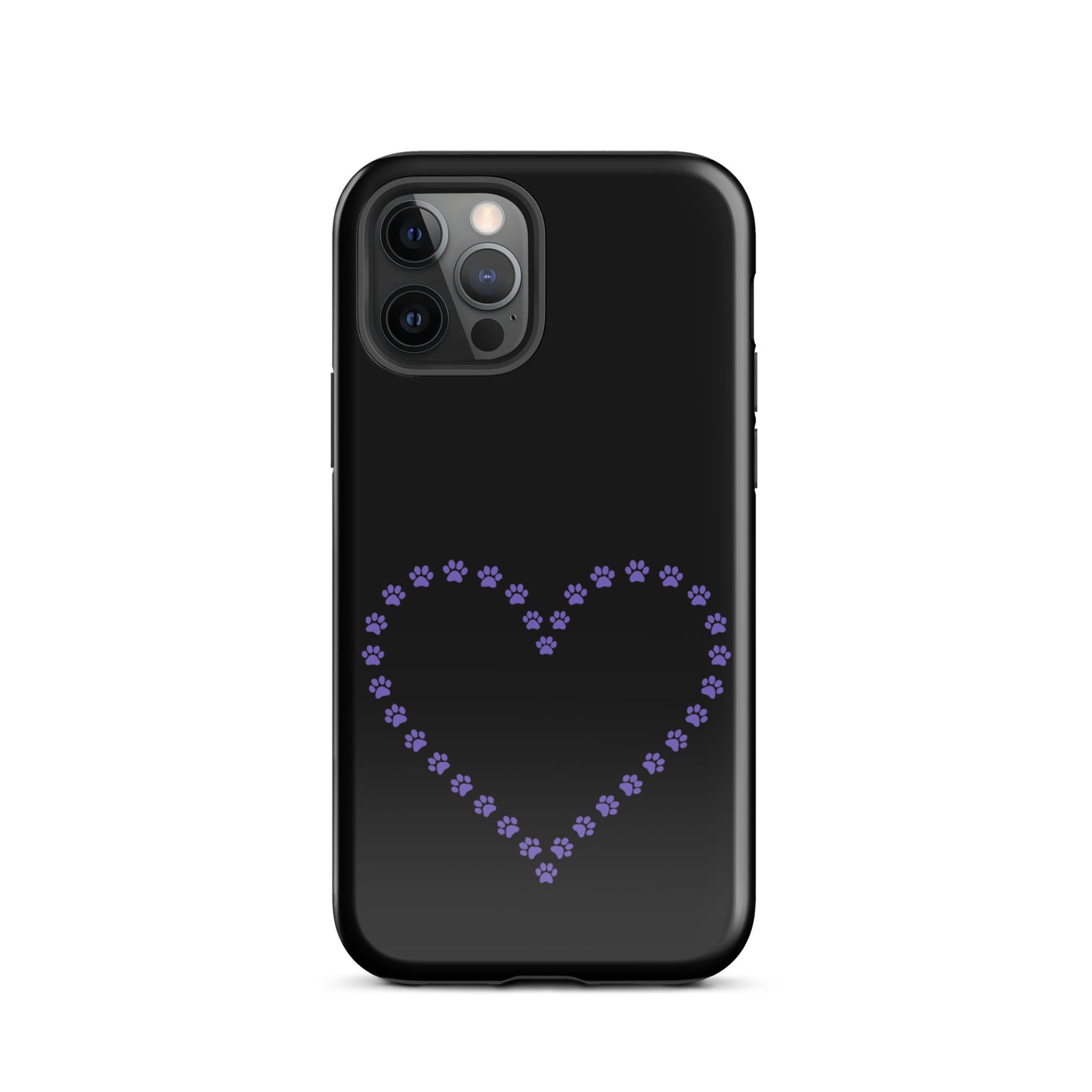 Phone Case with cute paw print heart design for iPhone, perfect for pet lovers who adore cats, dogs, kittens, or puppies.