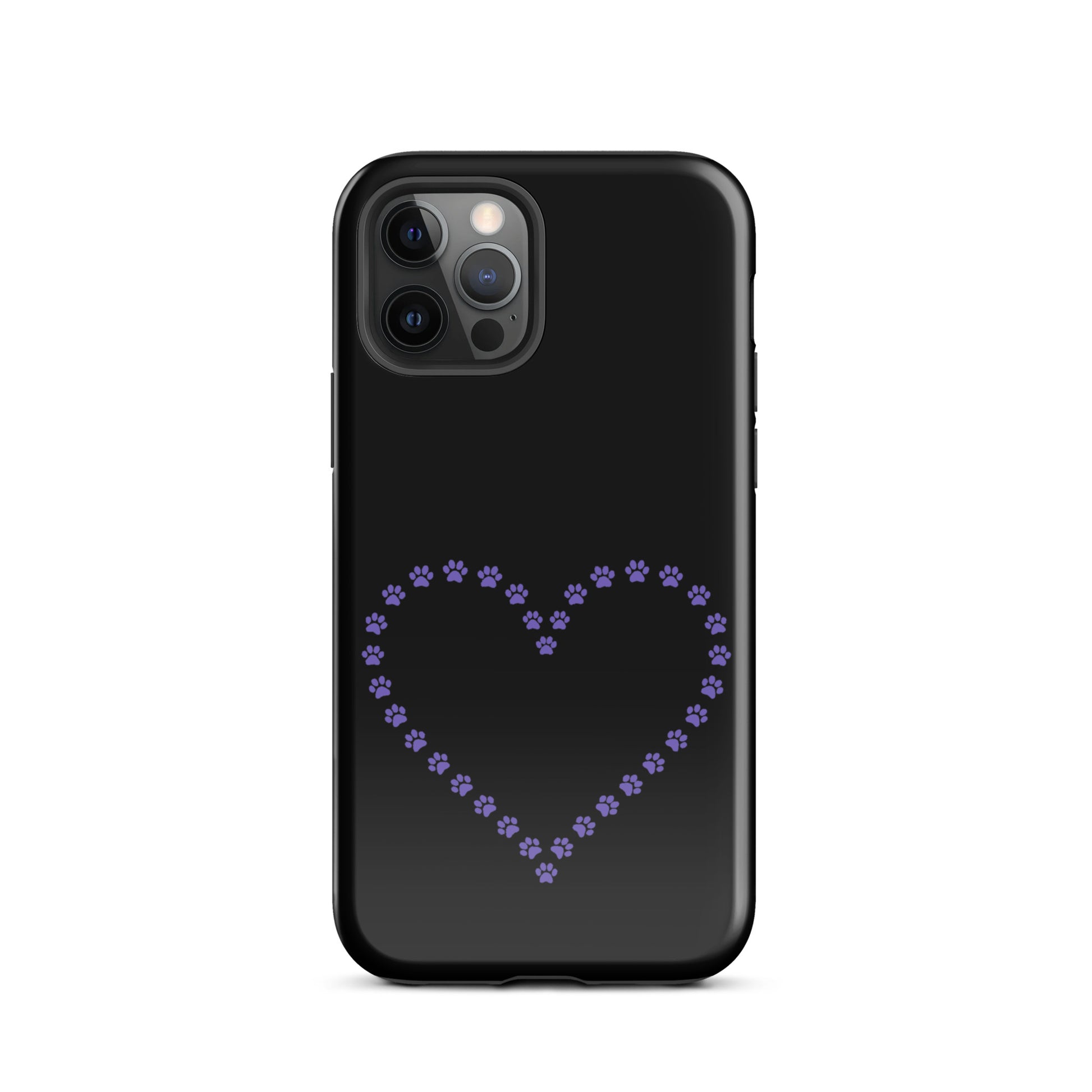 Phone Case with cute paw print heart design for iPhone, perfect for pet lovers who adore cats, dogs, kittens, or puppies.