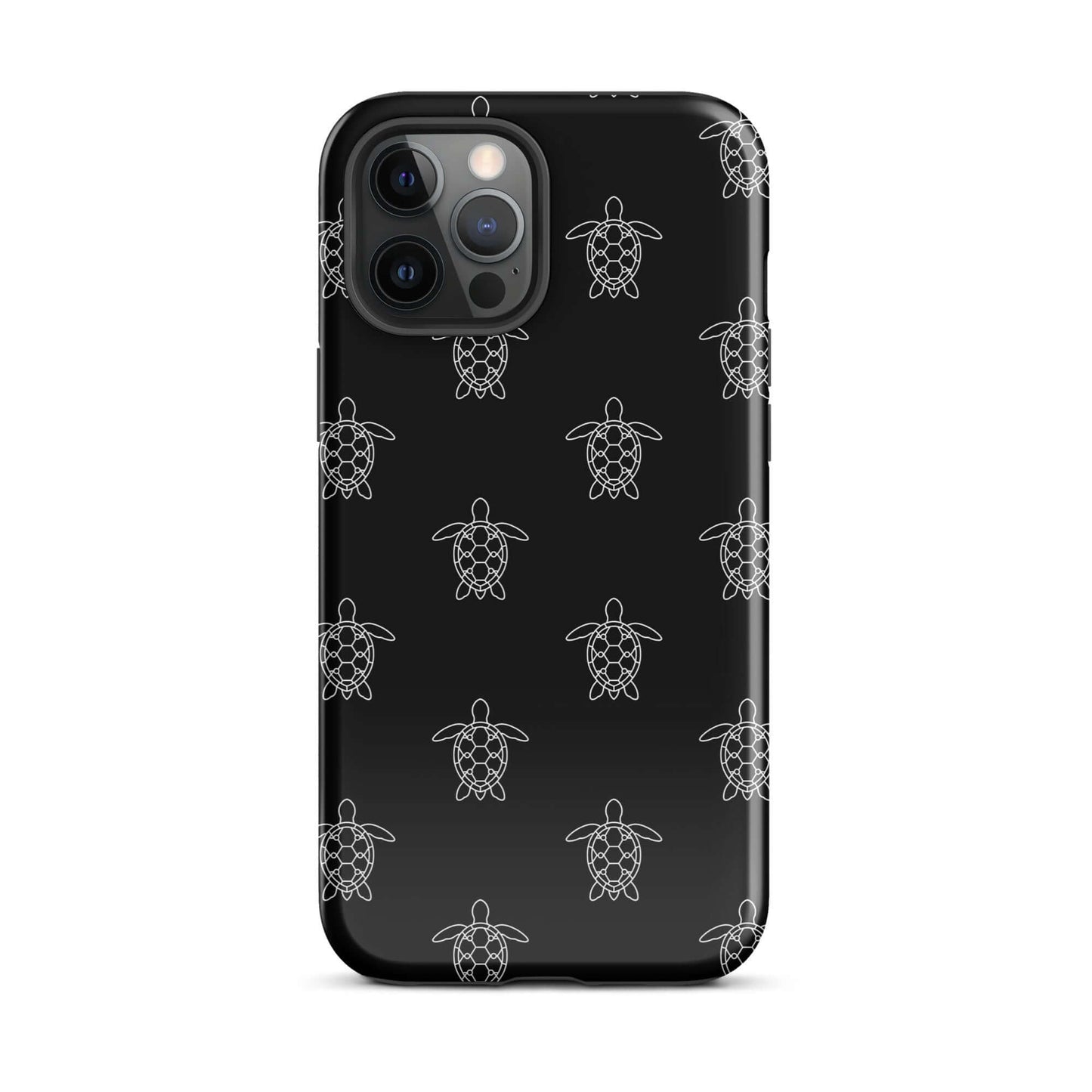 Phone Case for iPhone featuring a minimalist sea turtle pattern in clean vector lines.