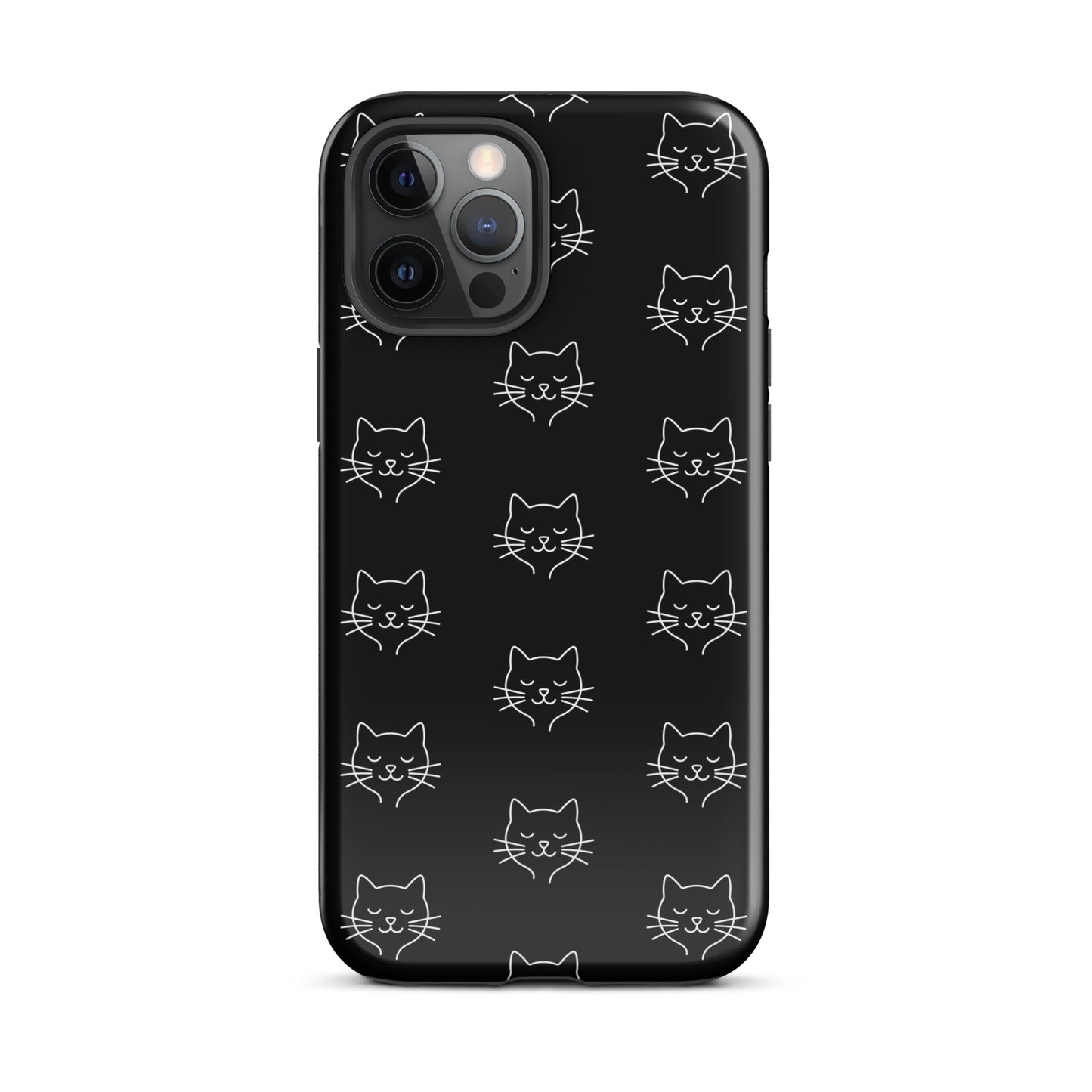 Phone Case for iPhone with cute minimalist cat pattern design, providing stylish protection for cat lovers.