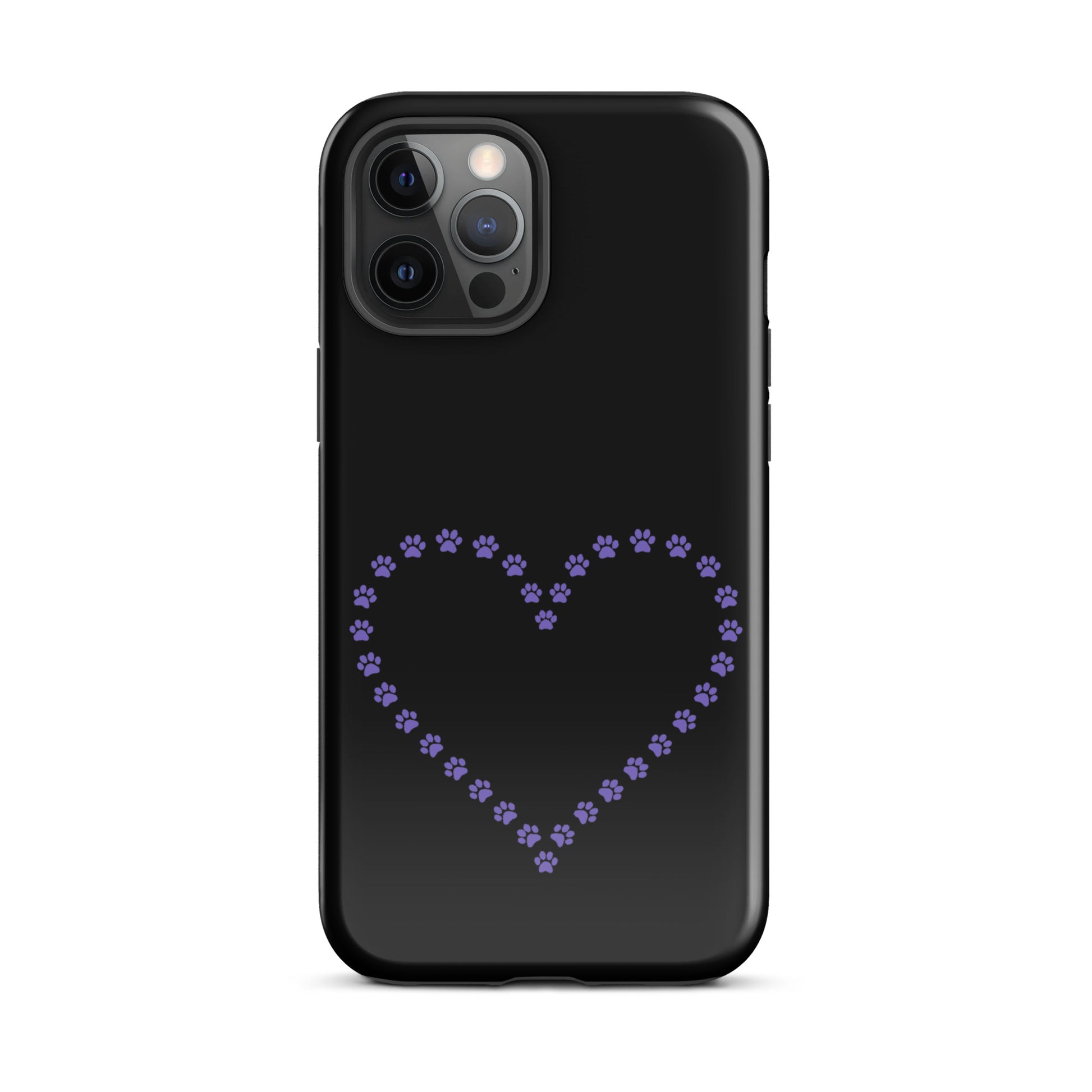 Phone Case for iPhone with cute paw print heart design for pet lovers, perfect for cat and dog owners seeking playful and durable protection.