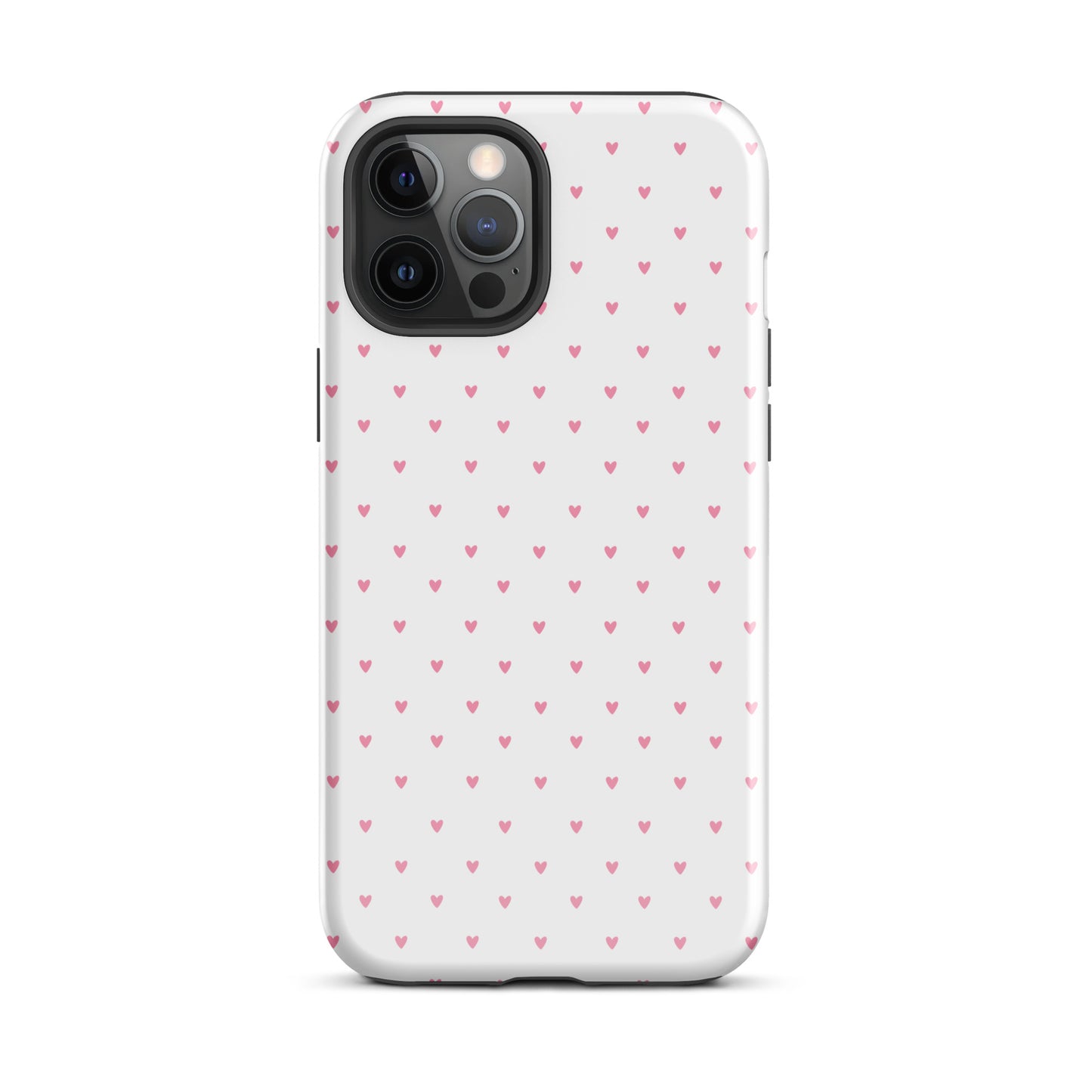Phone Case for iPhone with heart-dot pattern in playful polka-dot style, combining minimalist and modern charm.