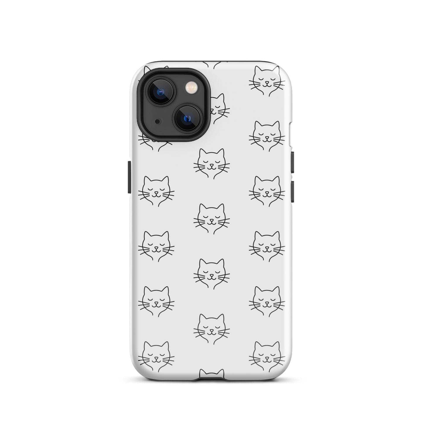 Phone Case for iPhone with cute minimalist cat pattern design, offering stylish protection for cat enthusiasts.