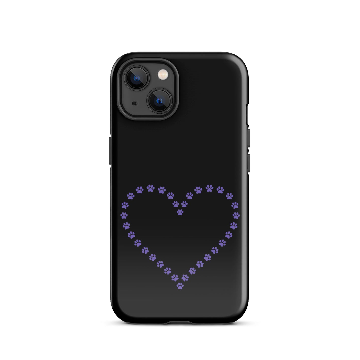 Phone Case with heart made of paw prints for iPhone, perfect for pet lovers seeking cute and protective smartphone accessories.