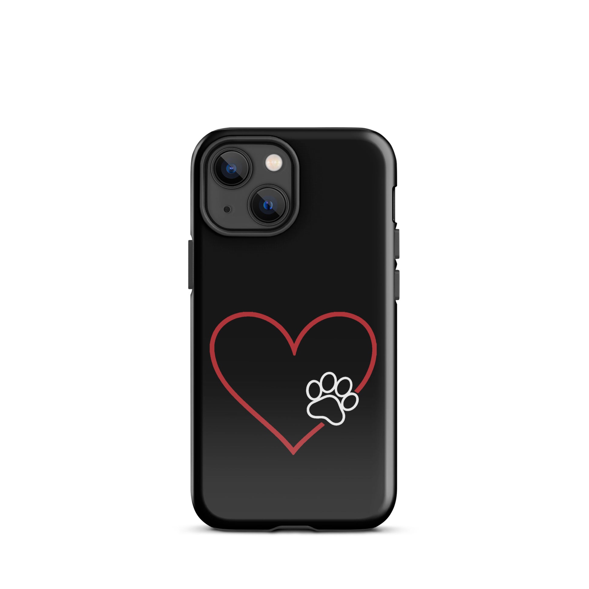 Phone Case for iPhone featuring elegant heart and paw print design, ideal for pet lovers seeking stylish protective cover.