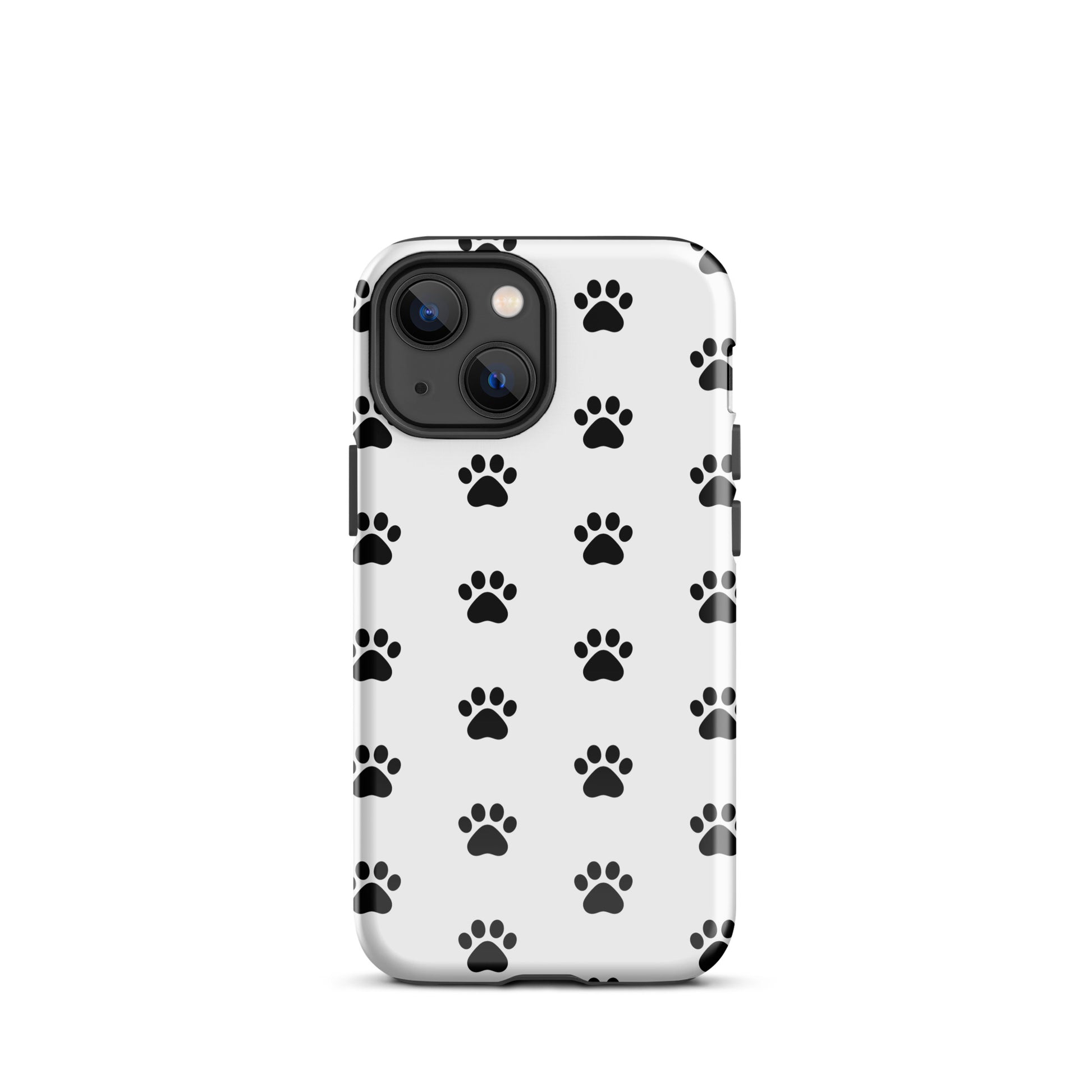 Phone Case with stylish paw print design for pet lovers, featuring minimalist repeating paw icons, perfect for cat and dog owners.
