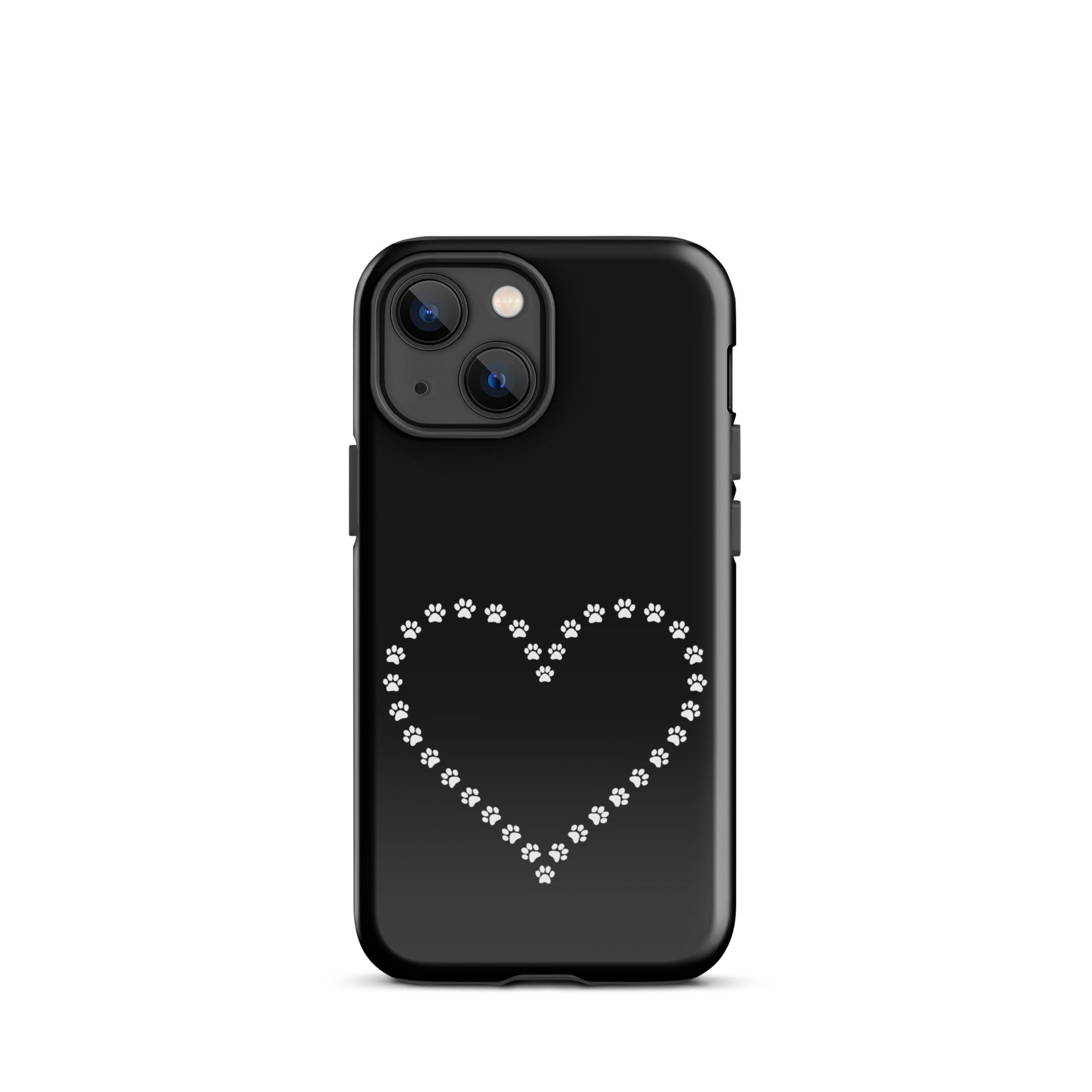 Phone Case for iPhone with cute paw print heart design, perfect for pet lovers seeking playful yet durable protection.