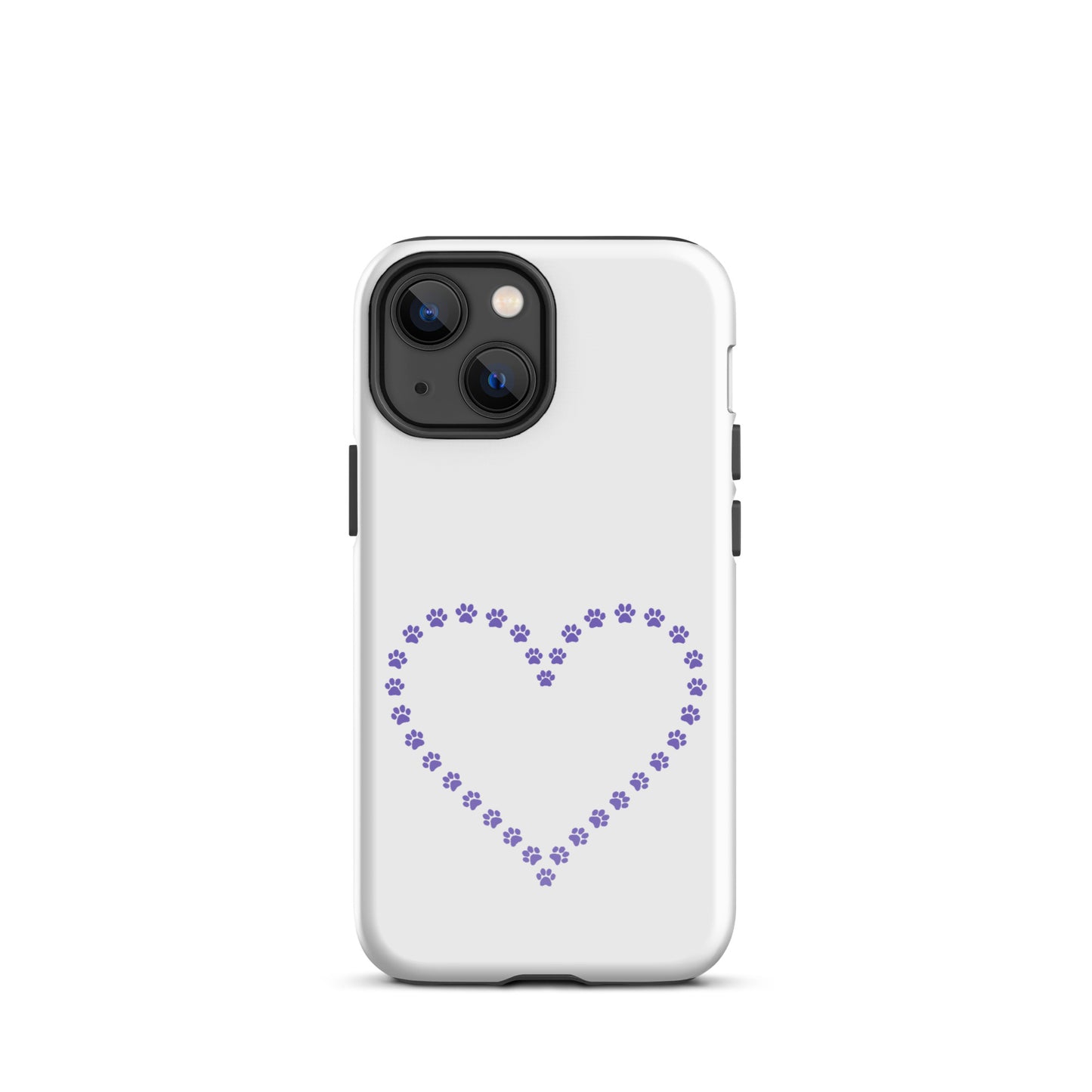 Phone Case for iPhone with cute paw print heart design, perfect for pet lovers seeking a stylish and durable case.
