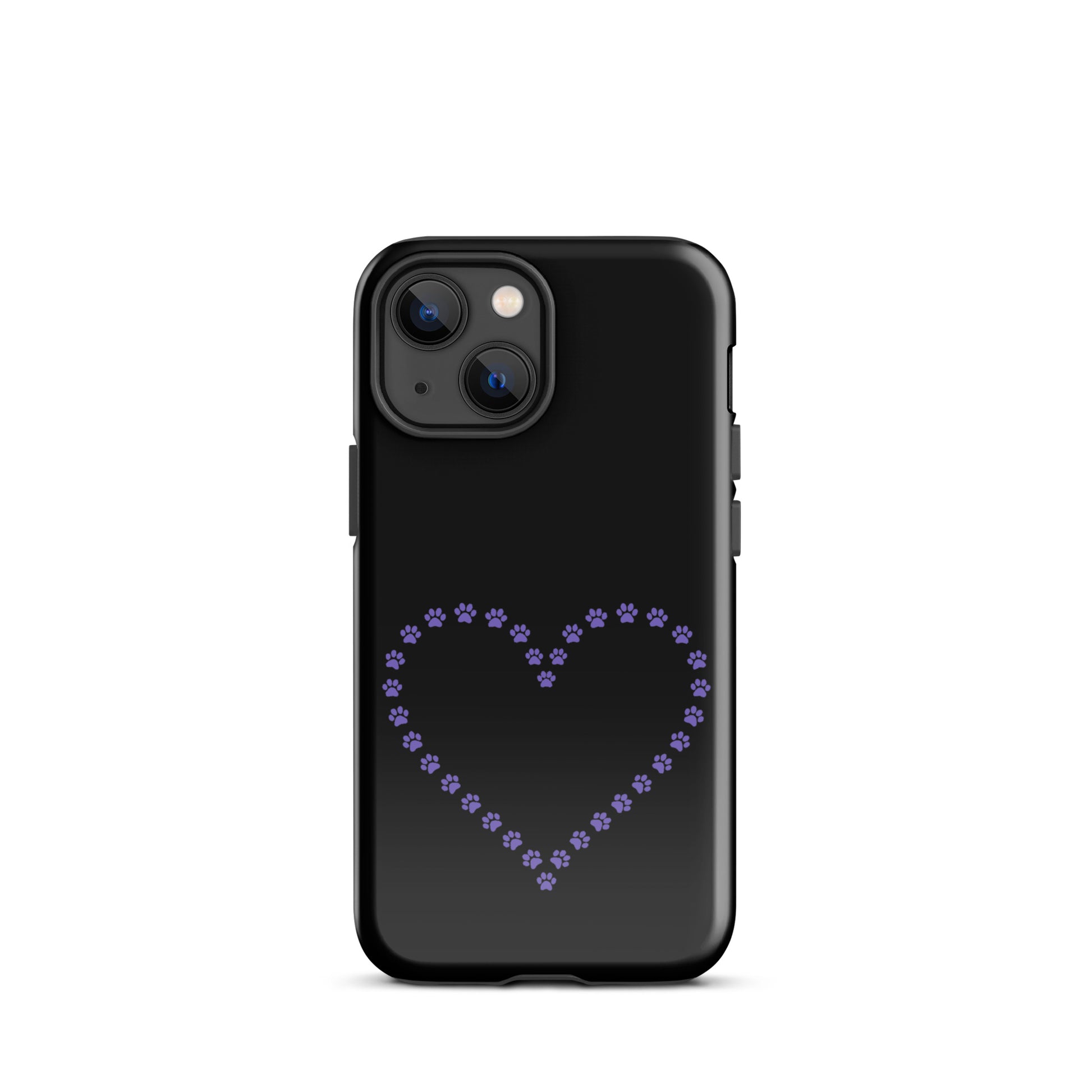 Phone Case for iPhone with cute paw print heart design for pet lovers, featuring durable protection and playful charm.