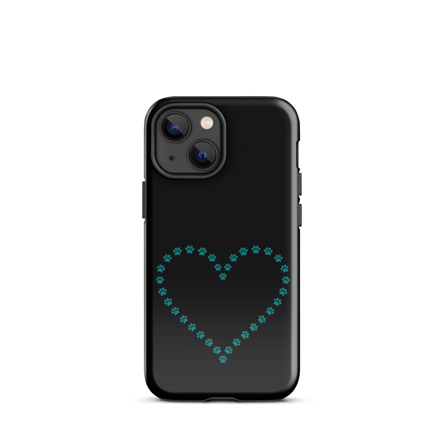 Phone Case for iPhone with cute paw print heart design for pet lovers, featuring durable protection and playful minimalist style.