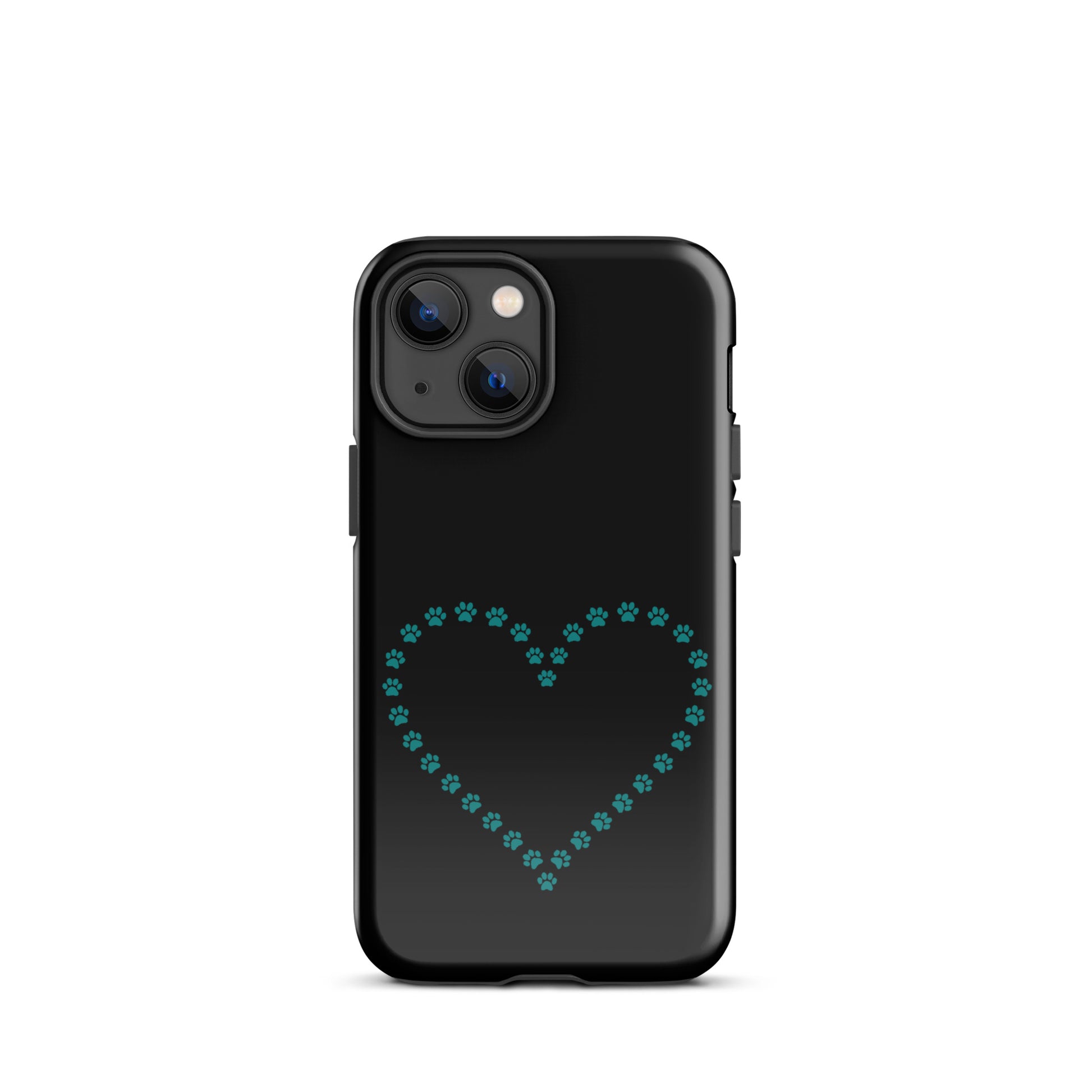Phone Case for iPhone with cute paw print heart design for pet lovers, featuring durable protection and playful minimalist style.