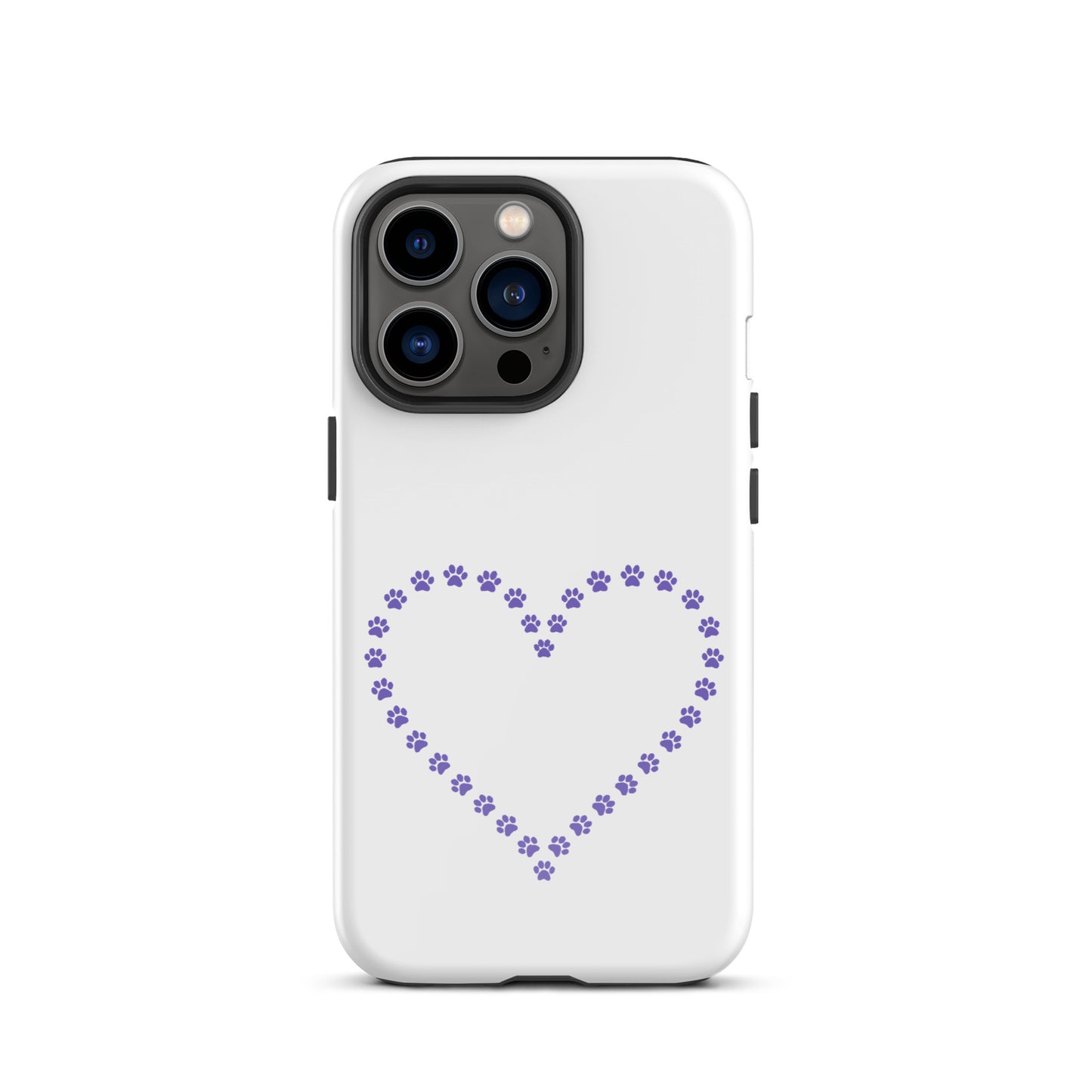 Phone Case with cute paw print heart design for pet lovers, perfect for iPhone, featuring durable protection and minimalist animal charm