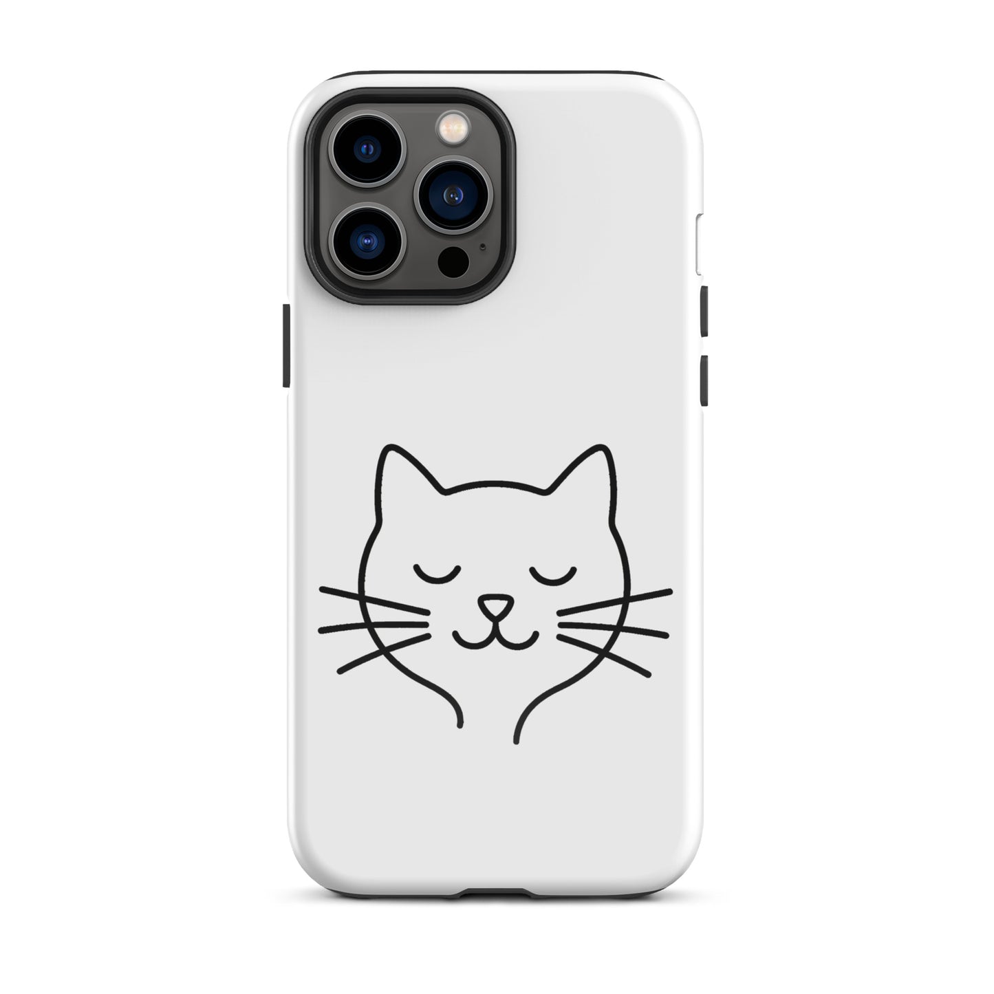 Phone Case for iPhone featuring cute minimalist cat line art design for cat lovers.