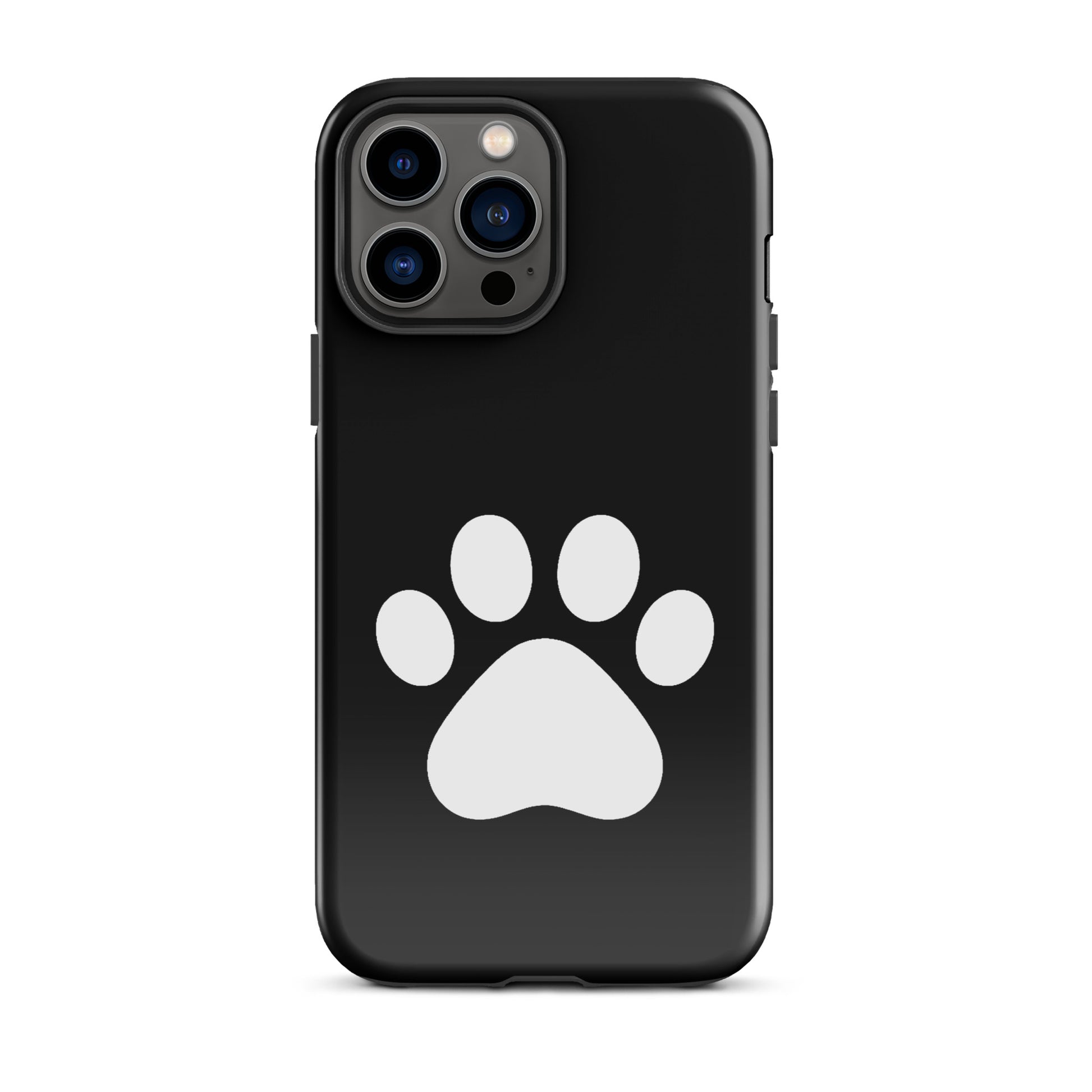 Phone Case with minimalist paw print design for iPhone, perfect for pet lovers seeking stylish protection, featuring cat and dog themes.