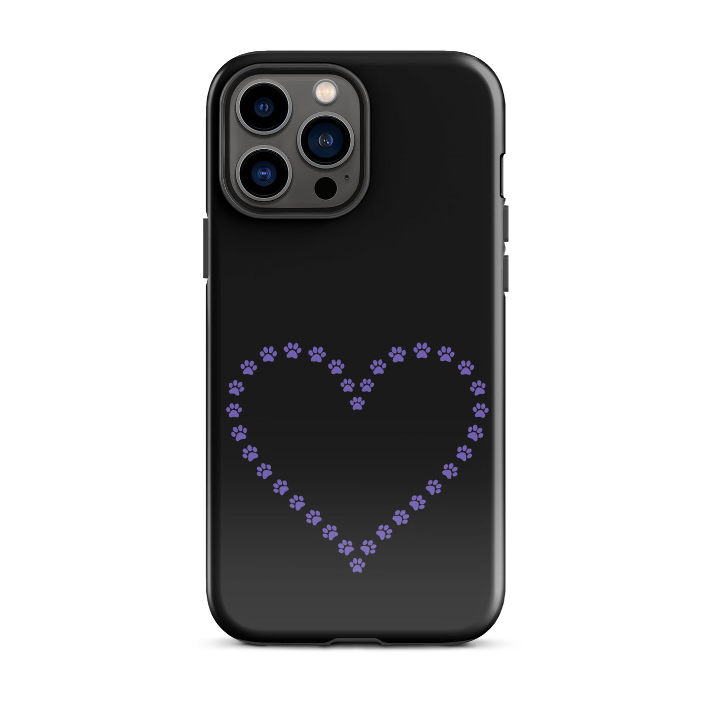 Phone Case with cute paw print heart design for pet lovers.