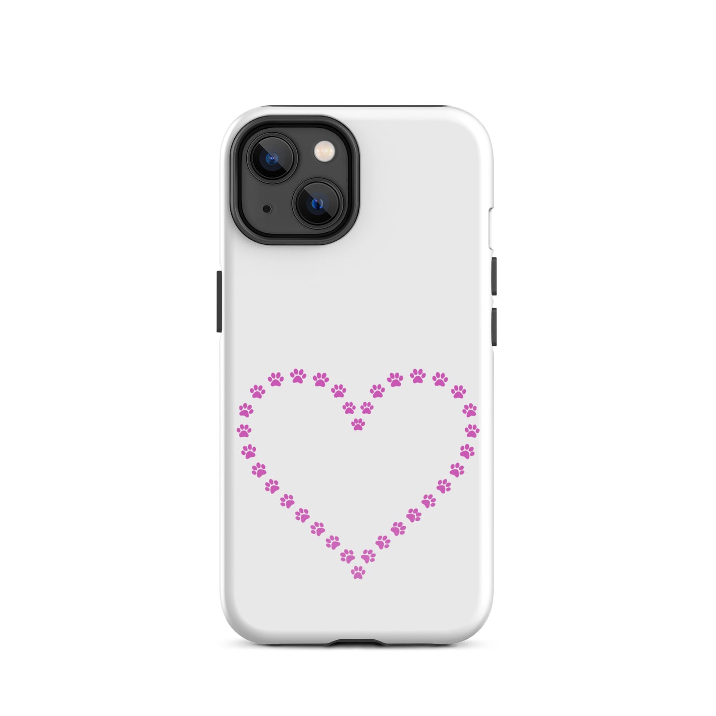 Phone Case featuring a cute paw print heart design perfect for pet lovers and proud pet parents.