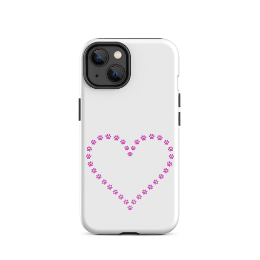 Phone Case featuring a cute paw print heart design perfect for pet lovers and proud pet parents.