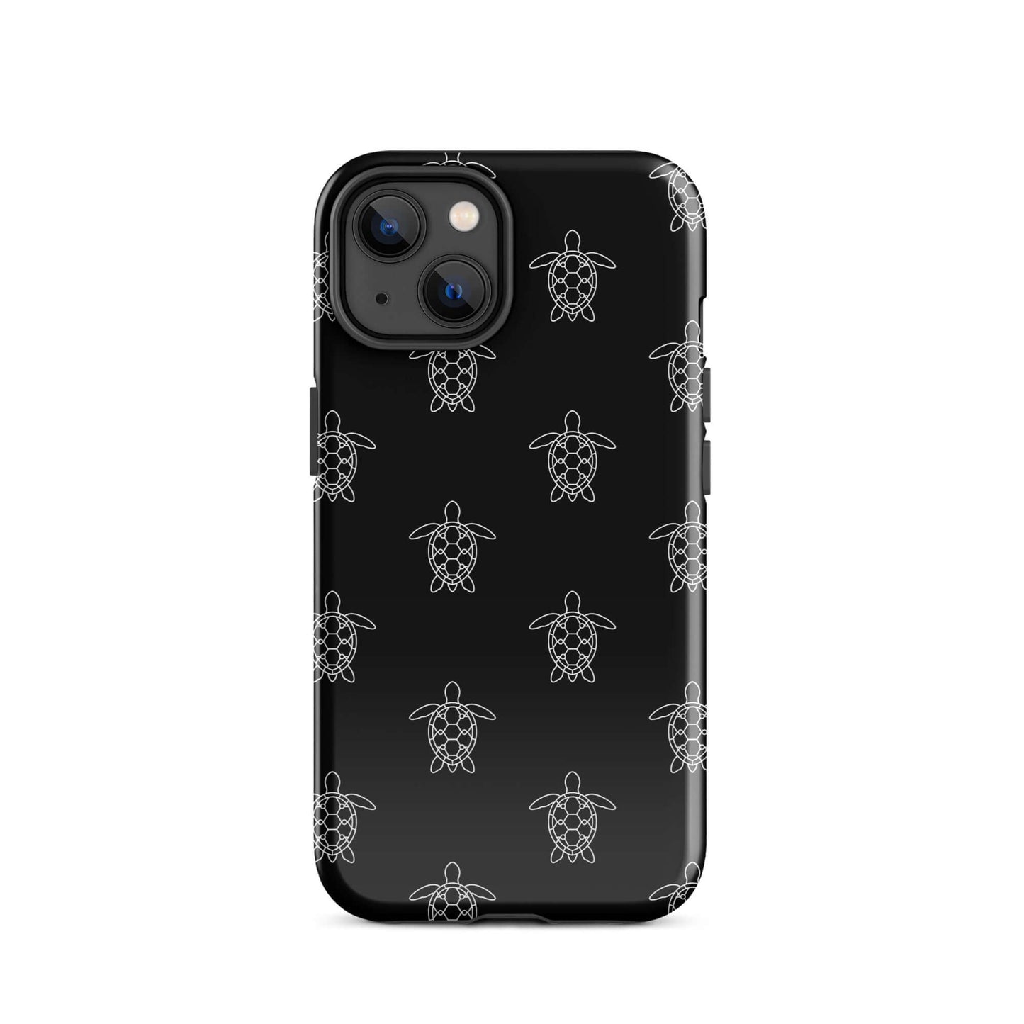 Phone Case for iPhone with minimalist sea turtle pattern in clean vector lines.