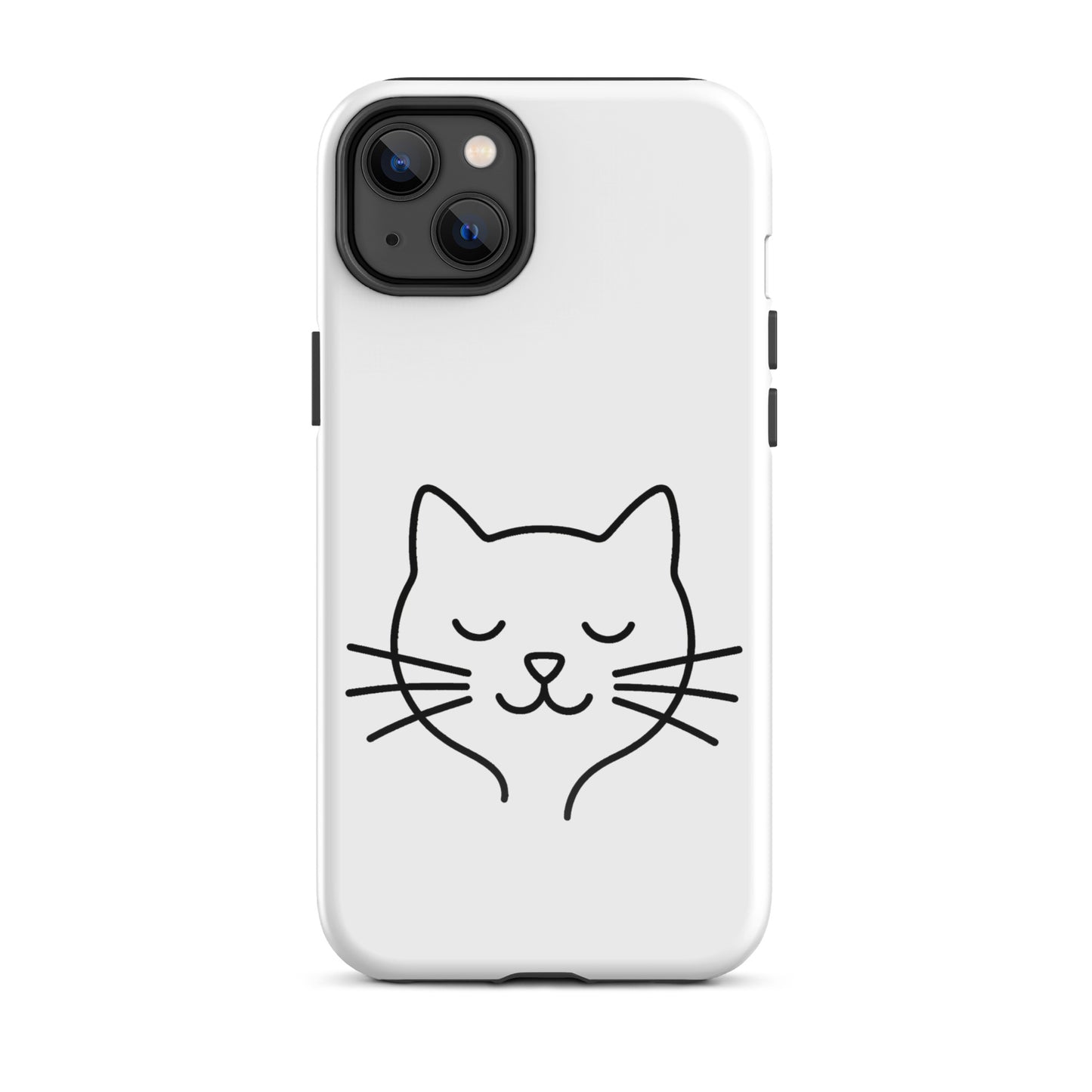 Phone Case for iPhone featuring cute minimalist cat line art design.