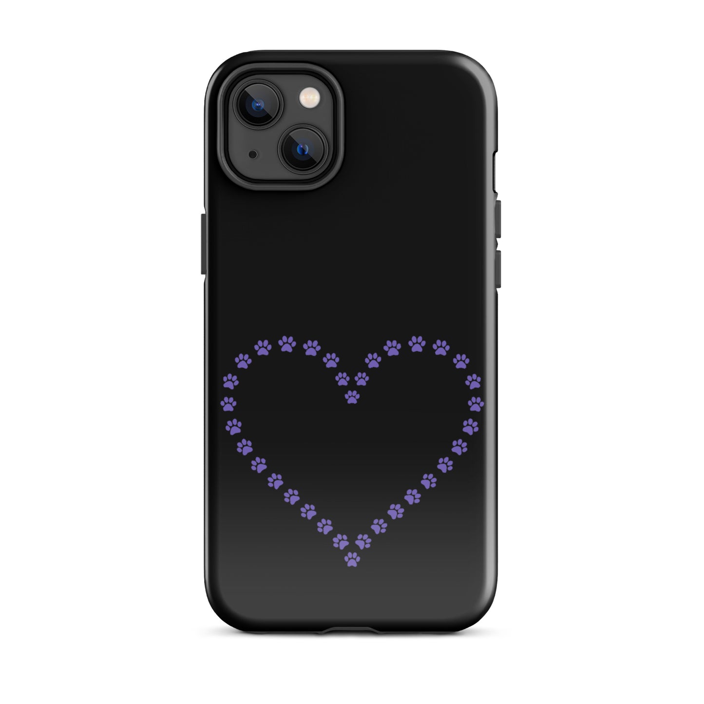 Phone Case featuring cute paw print heart design for pet lovers, perfect for iPhone protection and style.