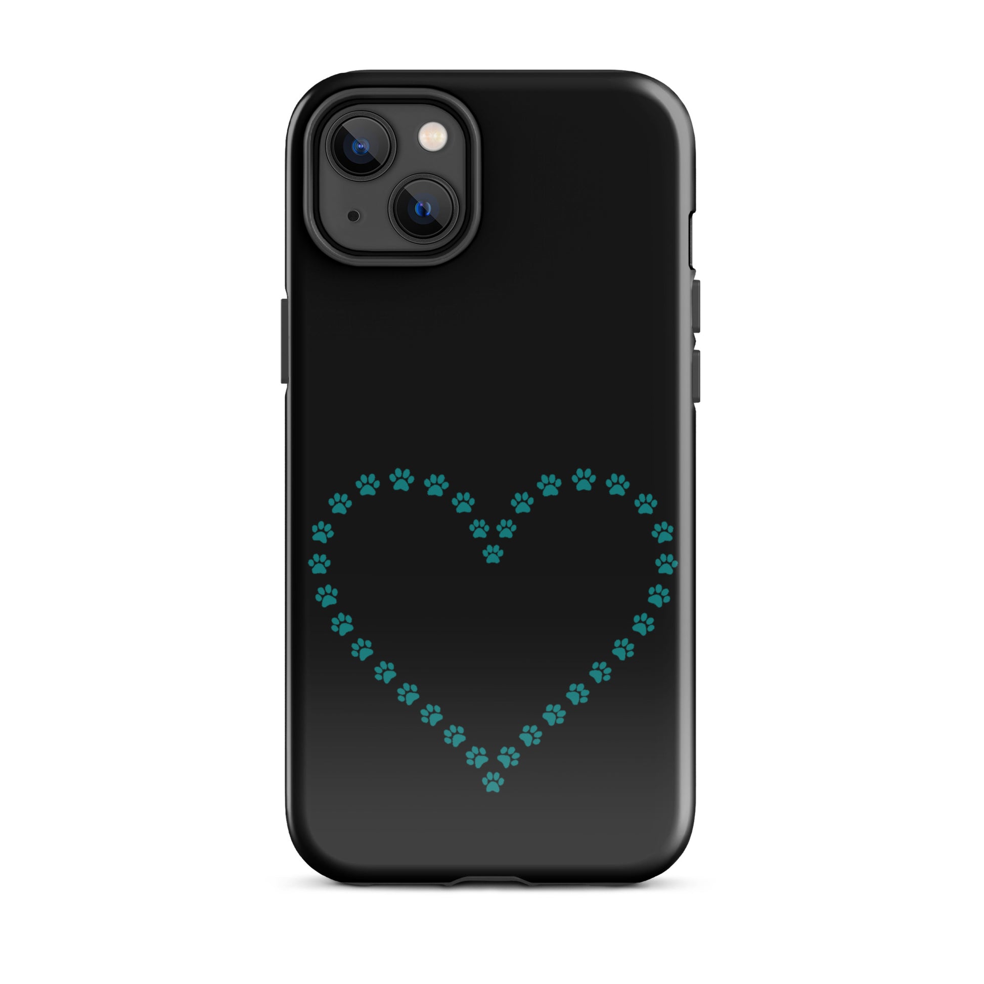 Phone Case for iPhone featuring a cute paw print heart design, ideal for pet lovers.