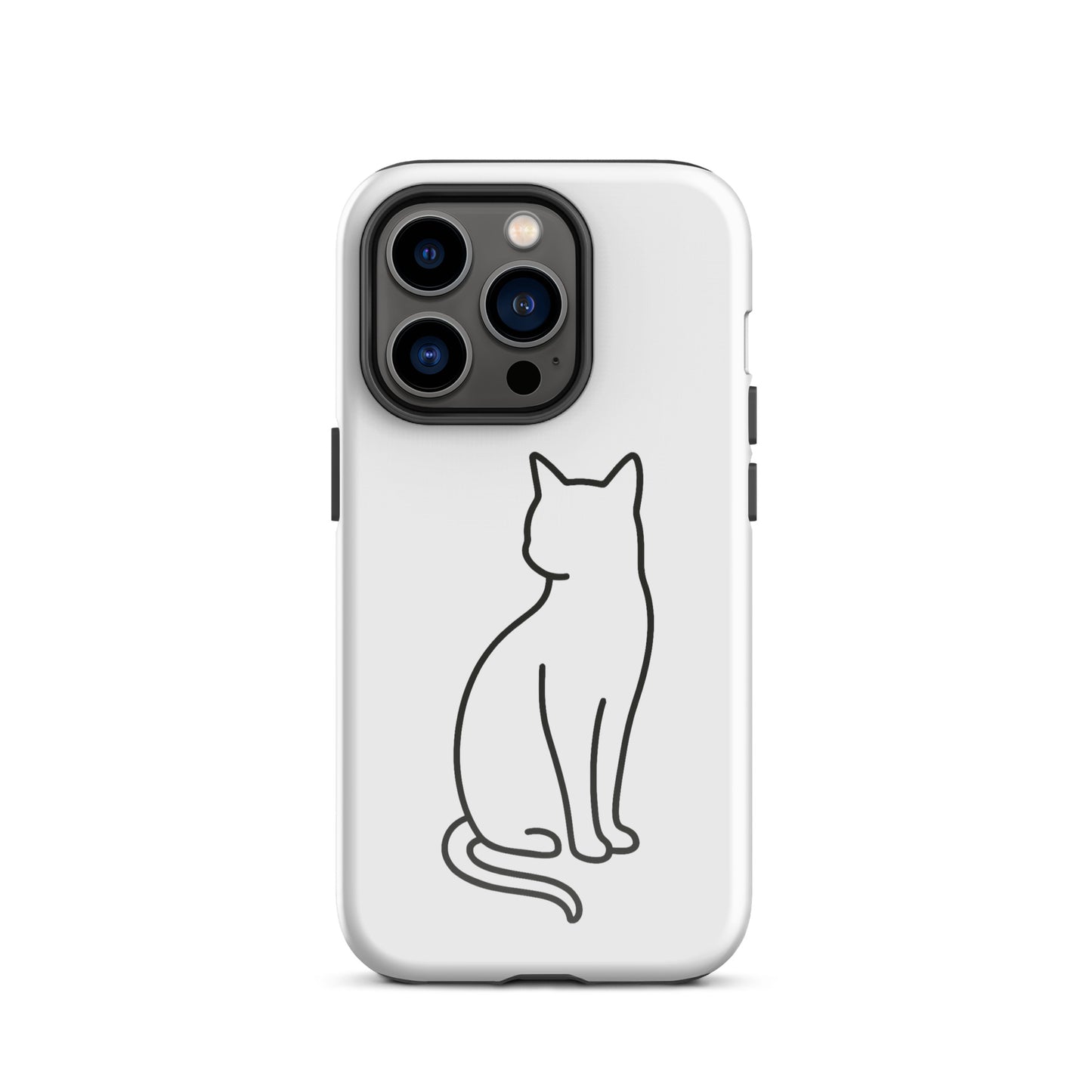 iPhone Case with minimalist sitting cat design for modern pet lovers, stylish and protective.