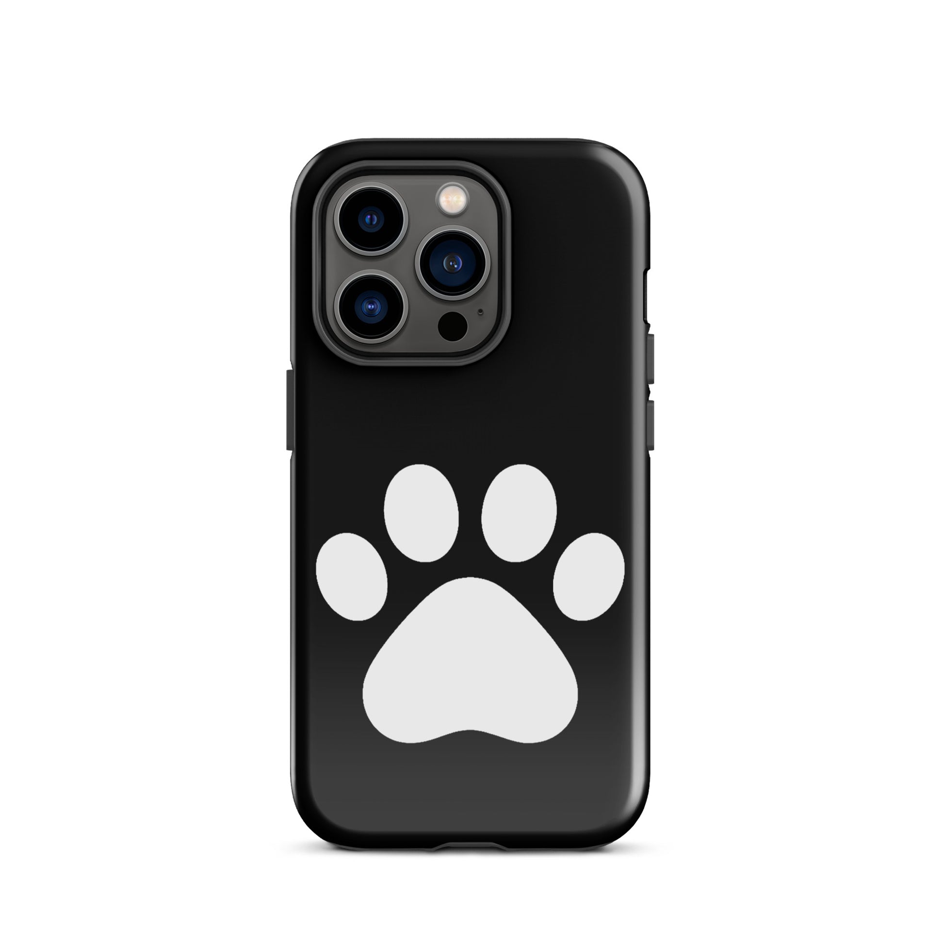 Phone Case for iPhone featuring a minimalist paw print design, perfect for pet lovers.