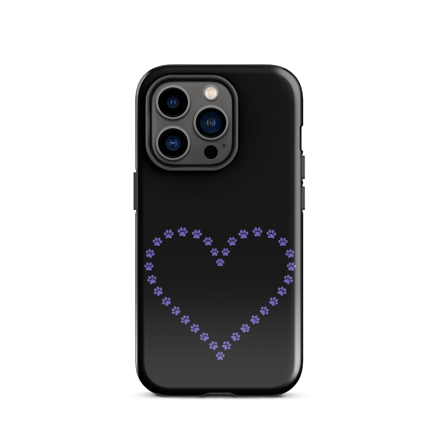 Phone Case featuring a cute paw print heart design for pet lovers, ideal for iPhone protection.