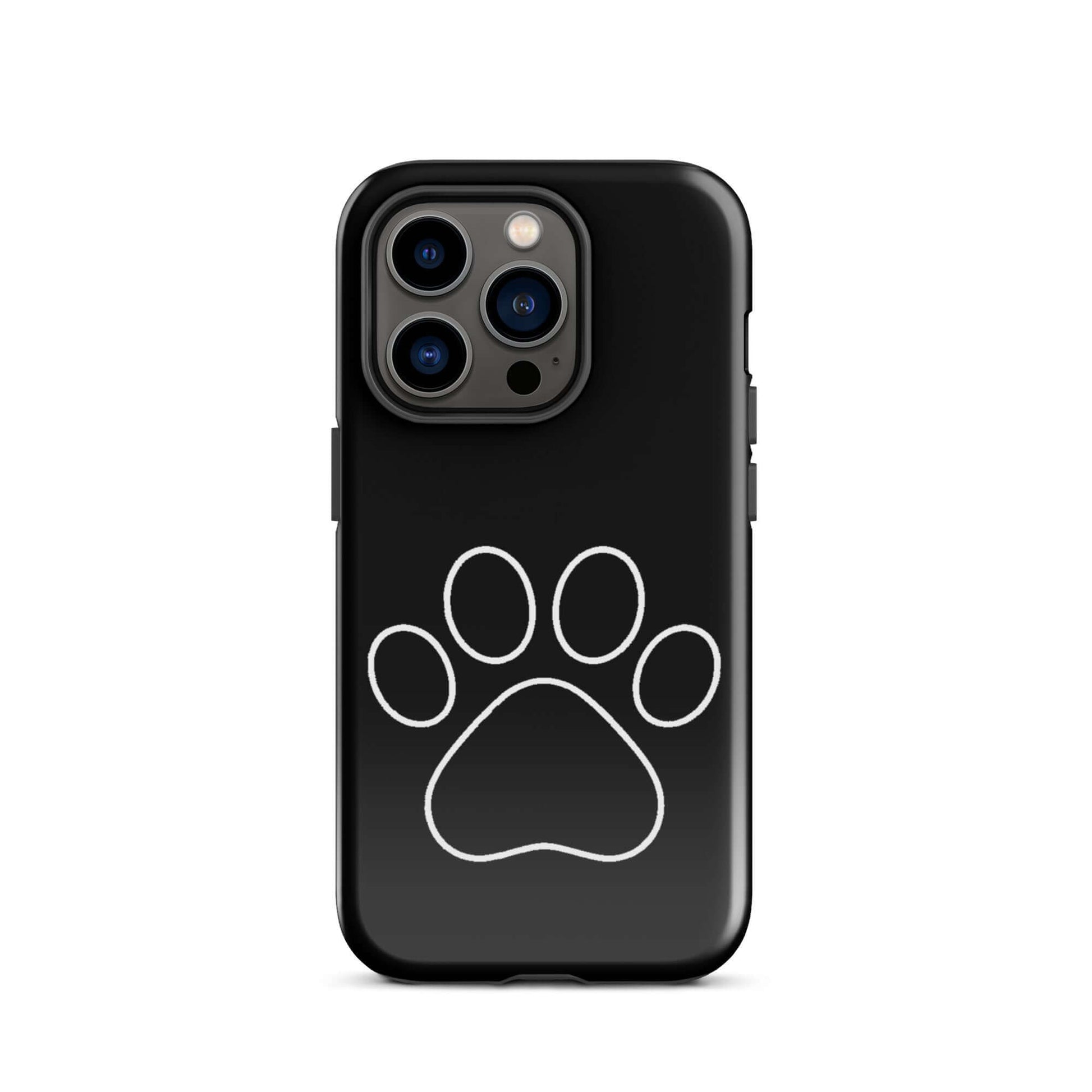 Phone Case for iPhone with minimalist white paw print design, perfect for pet lovers looking for style and protection.