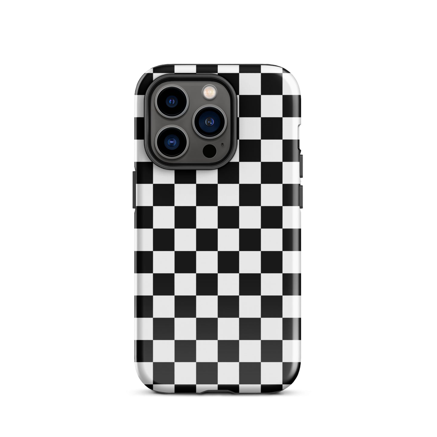 Phone Case for iPhone with bold checkered design, perfect for a fun and fearless style statement.